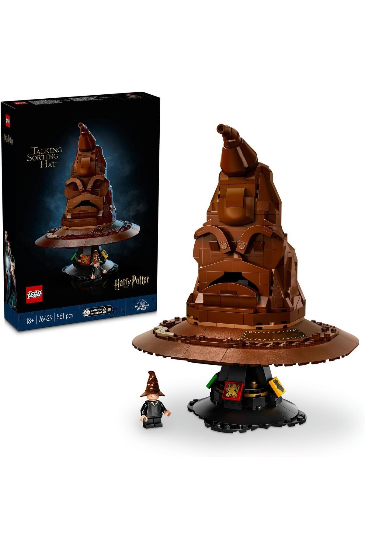 STOREMAX jvnnastore Harry Potter Konuşan Seçmen Şapka 76429 - Yetişkin Harry Potter Hayranları için Kol