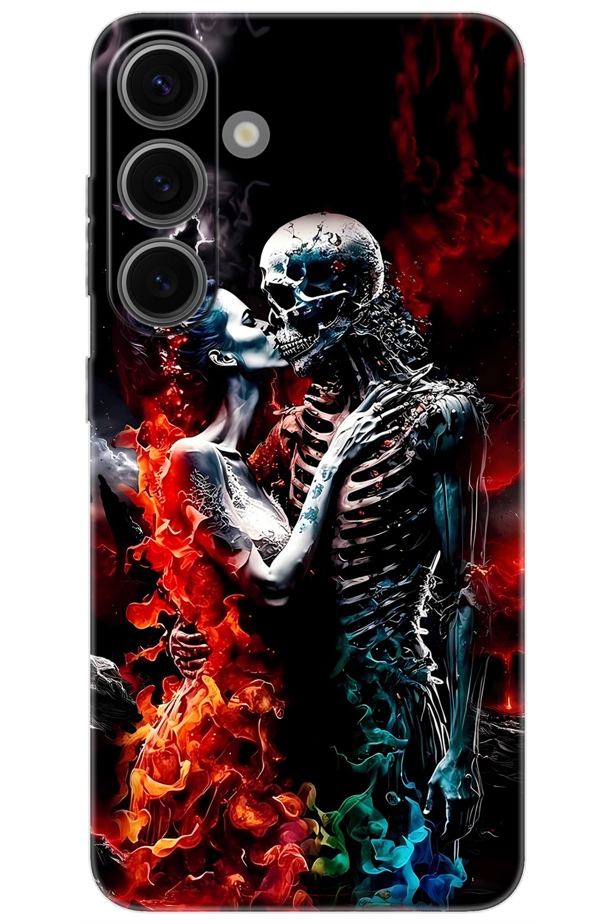 Ceppare Samsung Galaxy S24 (SM-S921B) Uyumlu Kılıf Desen Baskılı Silikon İskelet Aşıklar STK:666 CP-qLFPVAl