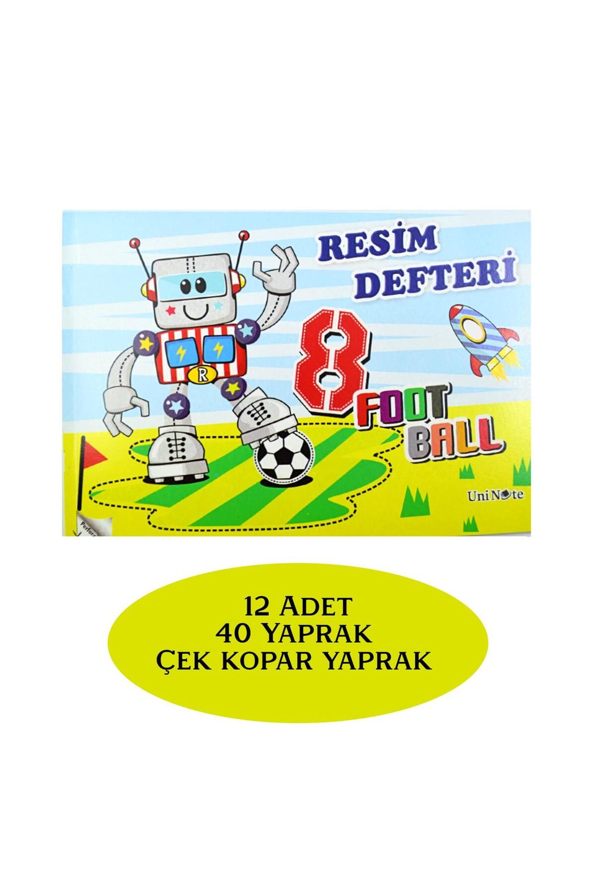 Çınar Çınar Uninote Resim Defteri Dikişli Büyük Boy A4 40 Yaprak 12 Adet