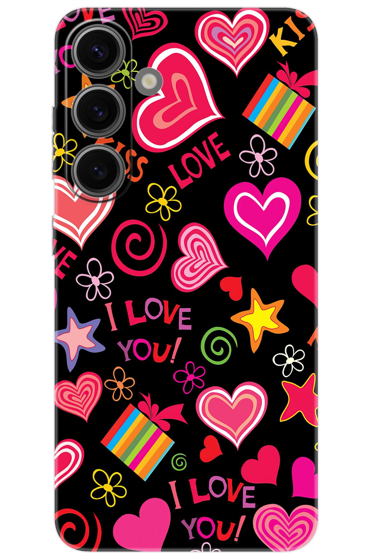 Ceppare Samsung Galaxy S24 (SM-S921B) Uyumlu Kılıf Desen Baskılı Silikon Kıss Love STK:265 CP-1QBQ5yP