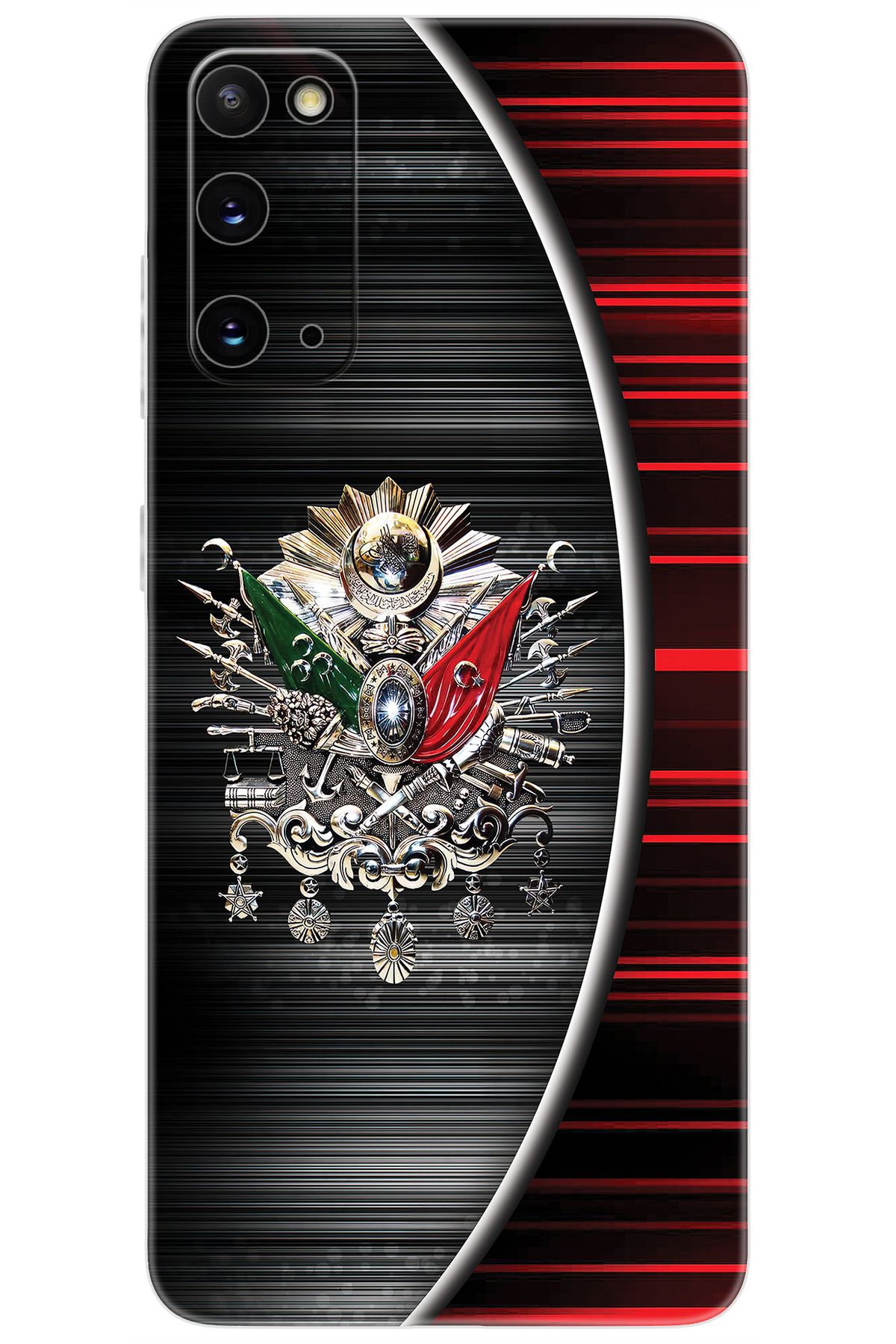 Ceppare Samsung Galaxy S20 (SM-G980F) Uyumlu Kılıf Desenli Silikon Osmanlı Tuğra Tasarım STK:410 CP-qsKeoxt