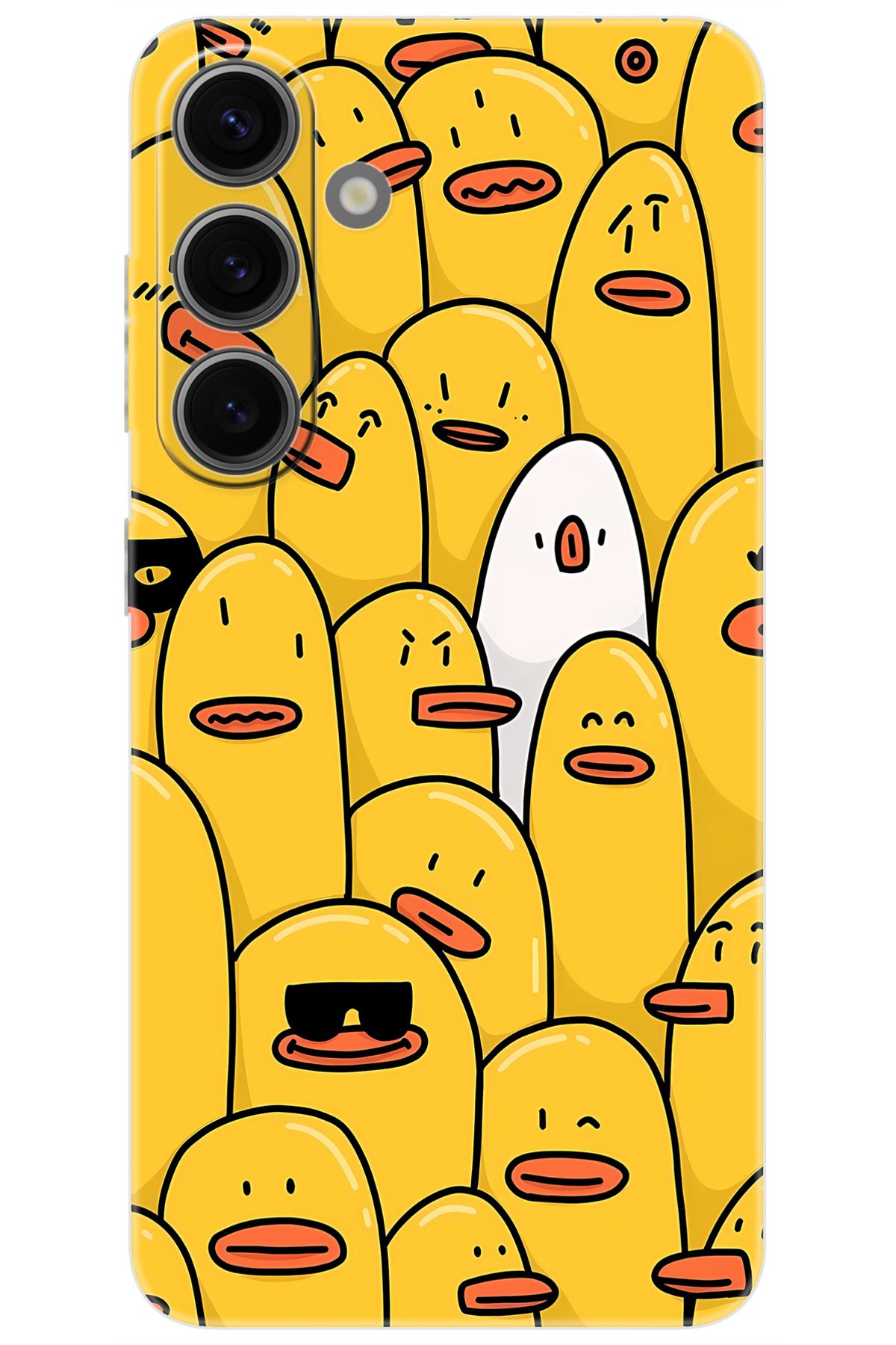 Ceppare Samsung Galaxy S24 (SM-S921B) Uyumlu Kılıf Desen Baskılı Silikon Cool Ördek STK:650 CP-WehejA0
