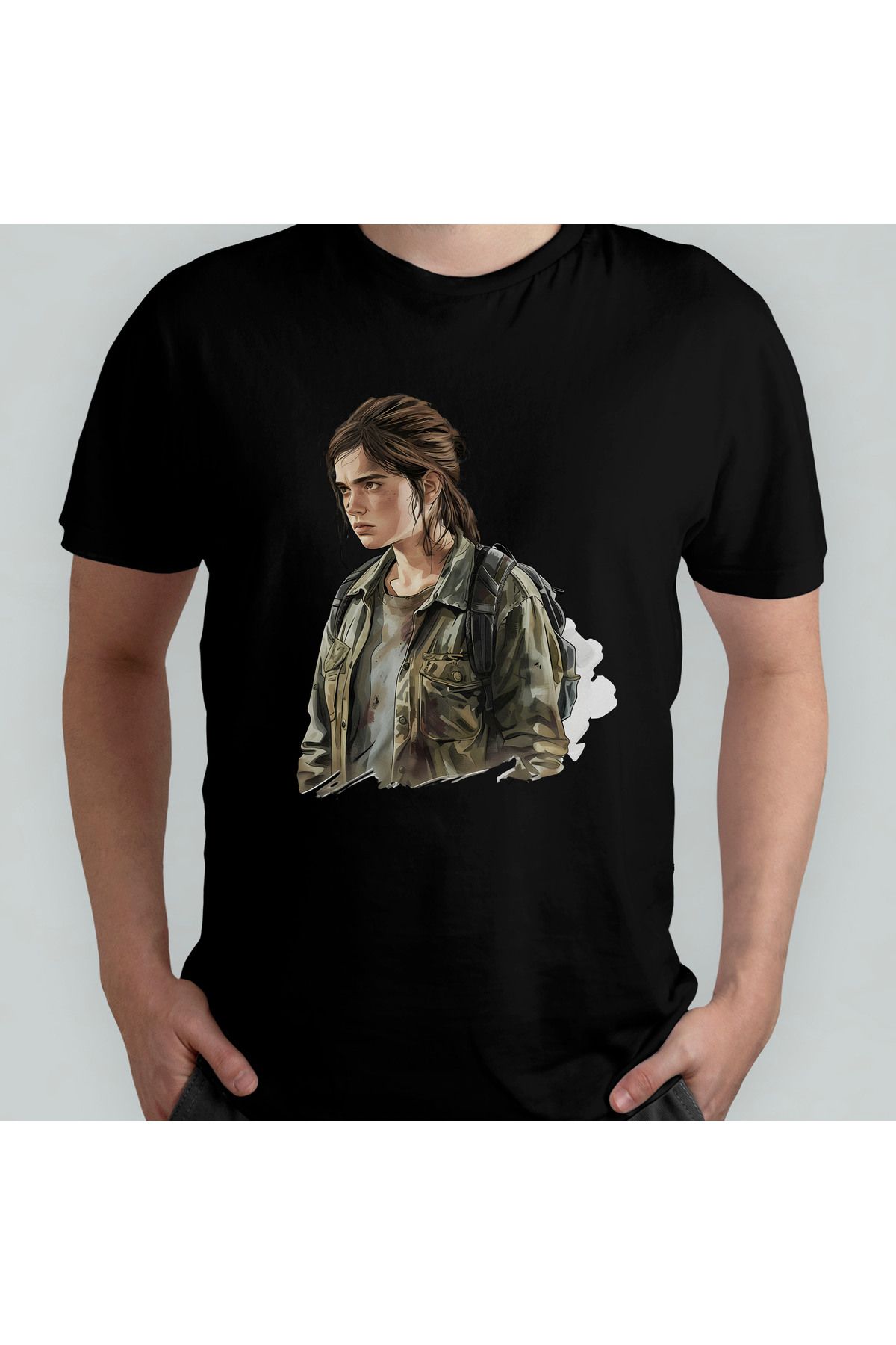Pixxa The Last of Us Unisex %100 Pamuklu Bisiklet Yaka T-Shirt Model 5