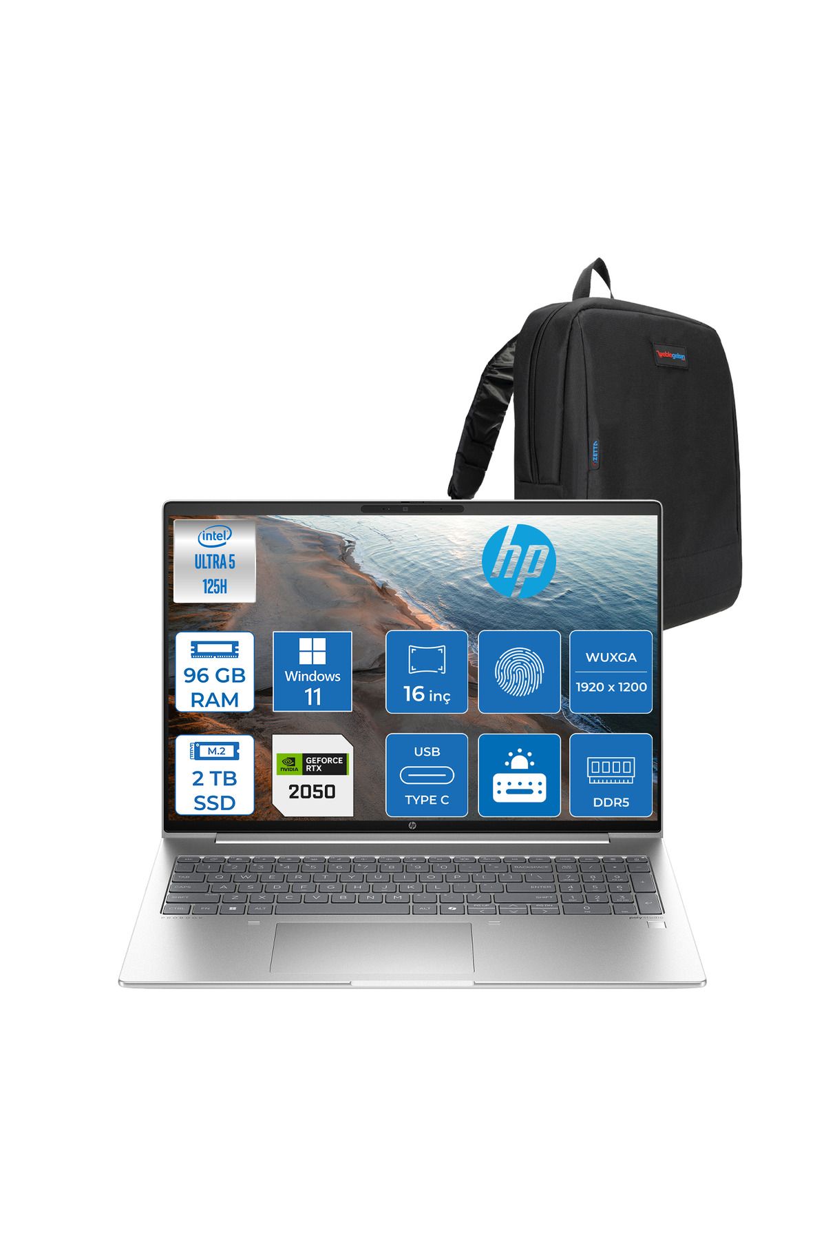 HP Probook 460 G11 Ultra 5 125H Ddr5 96GB 2tb SSD Rtx™ 2050 4gb 16" Wuxga IPS W11P 9Y7B7ETP33+ZETTACNT