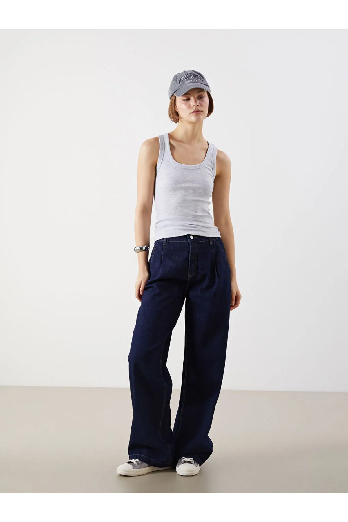 LC Waikiki XSIDE Lacivert Wideleg Kadın Jean Pantolon