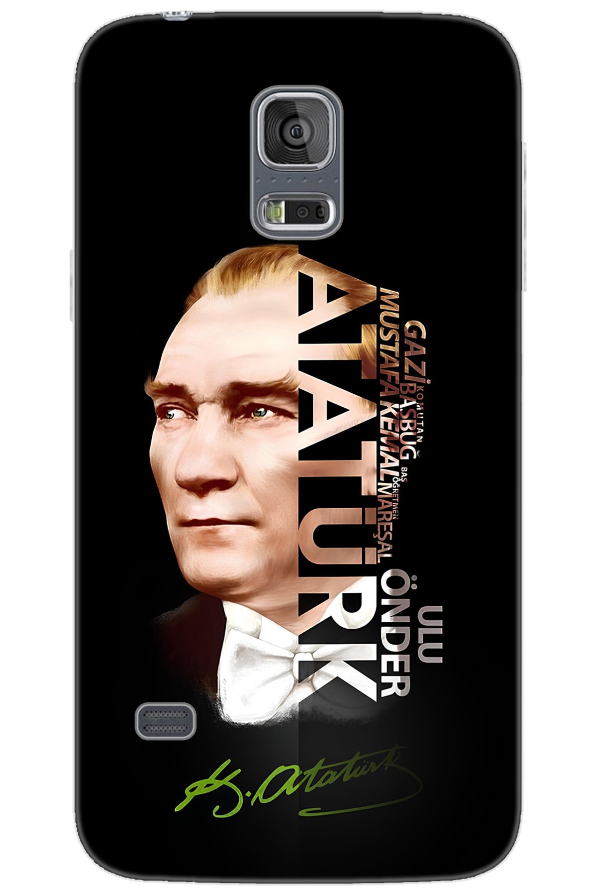 Ceppare Samsung Galaxy S5 (SM-G900F) Uyumlu Kılıf Desen Baskılı Silikon Atatürk STK:681 CP-CcpujoI