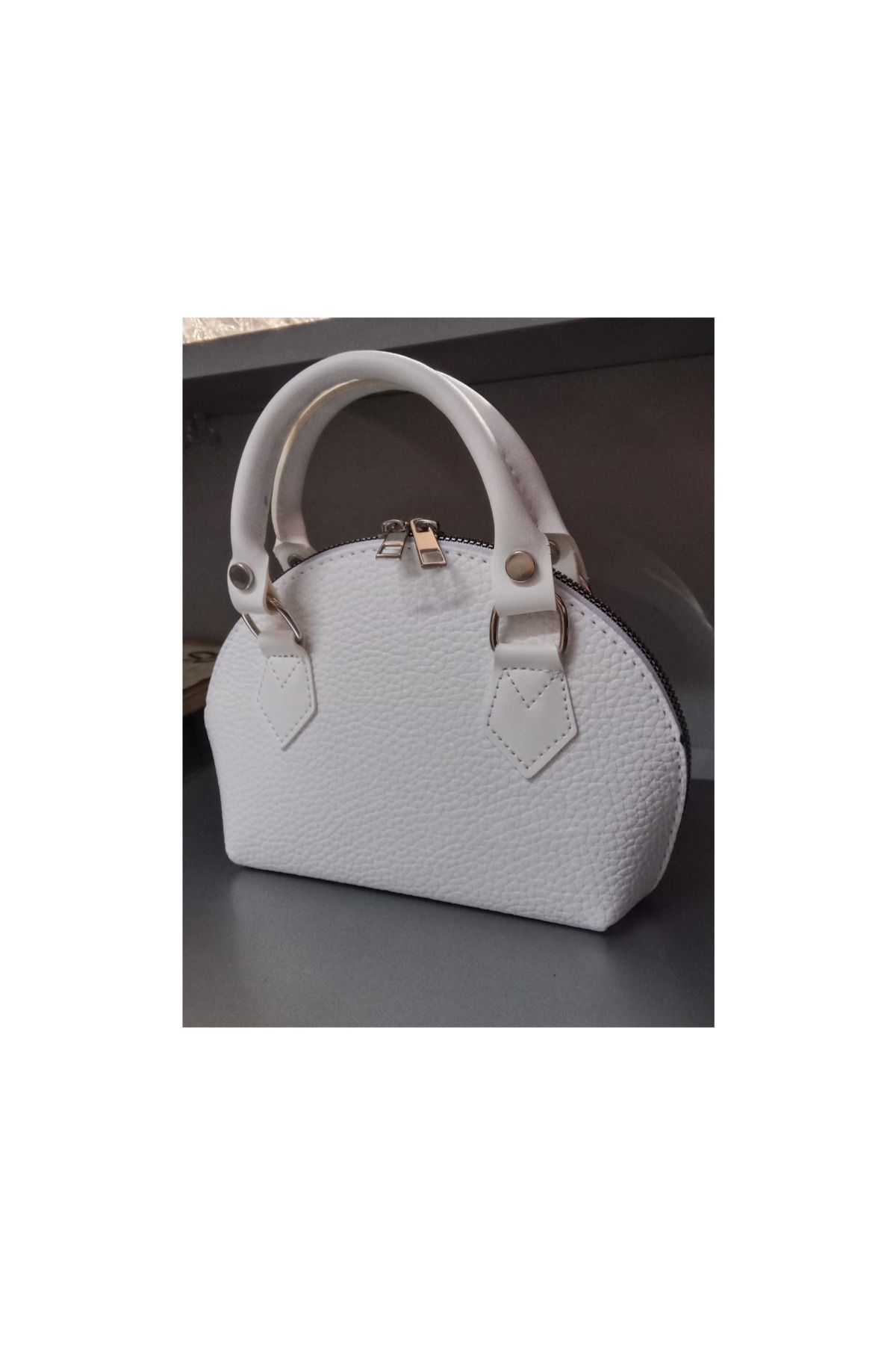 ZELABAGS Mini Beyaz Kadın El Çantası