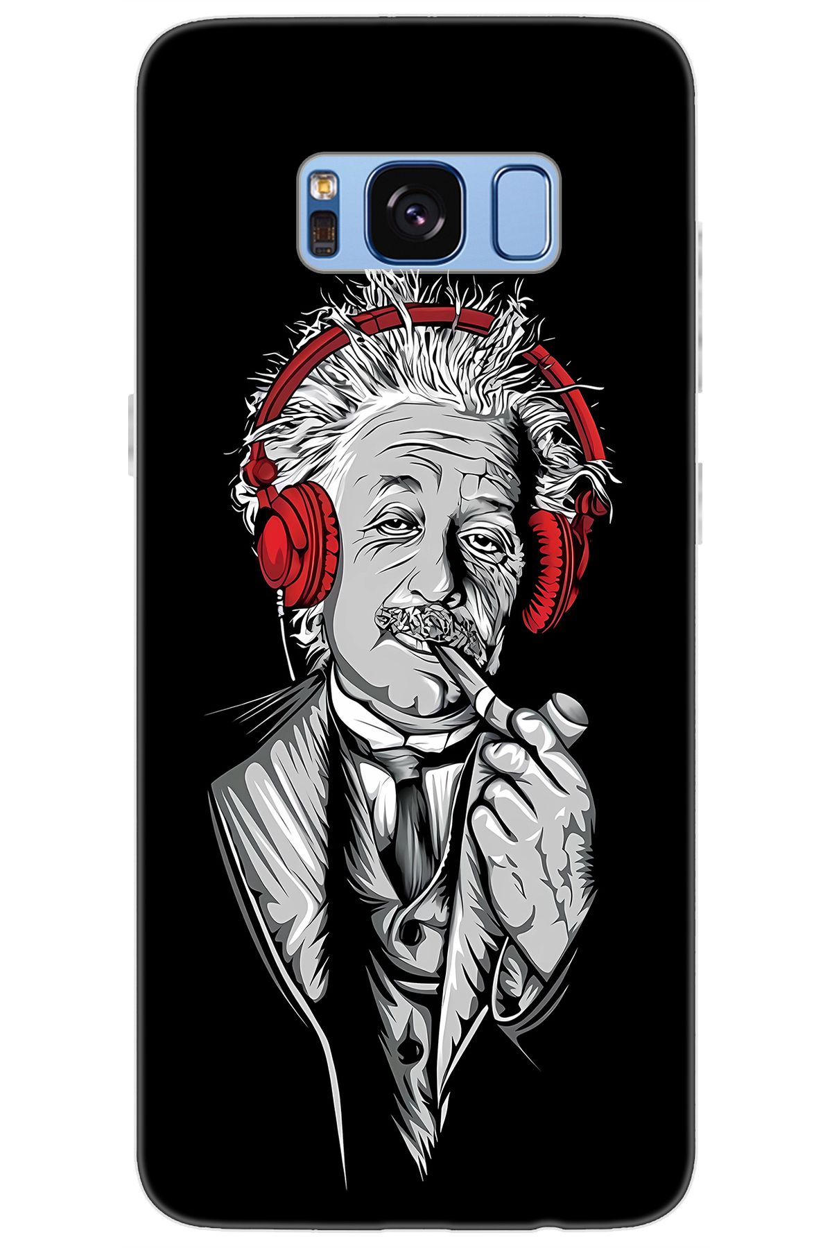 Ceppare Samsung Galaxy S8 (SM-G950F) Uyumlu Kılıf Desen Baskılı Silikon Albert Einstein STK:658 CP-FJPZ88B