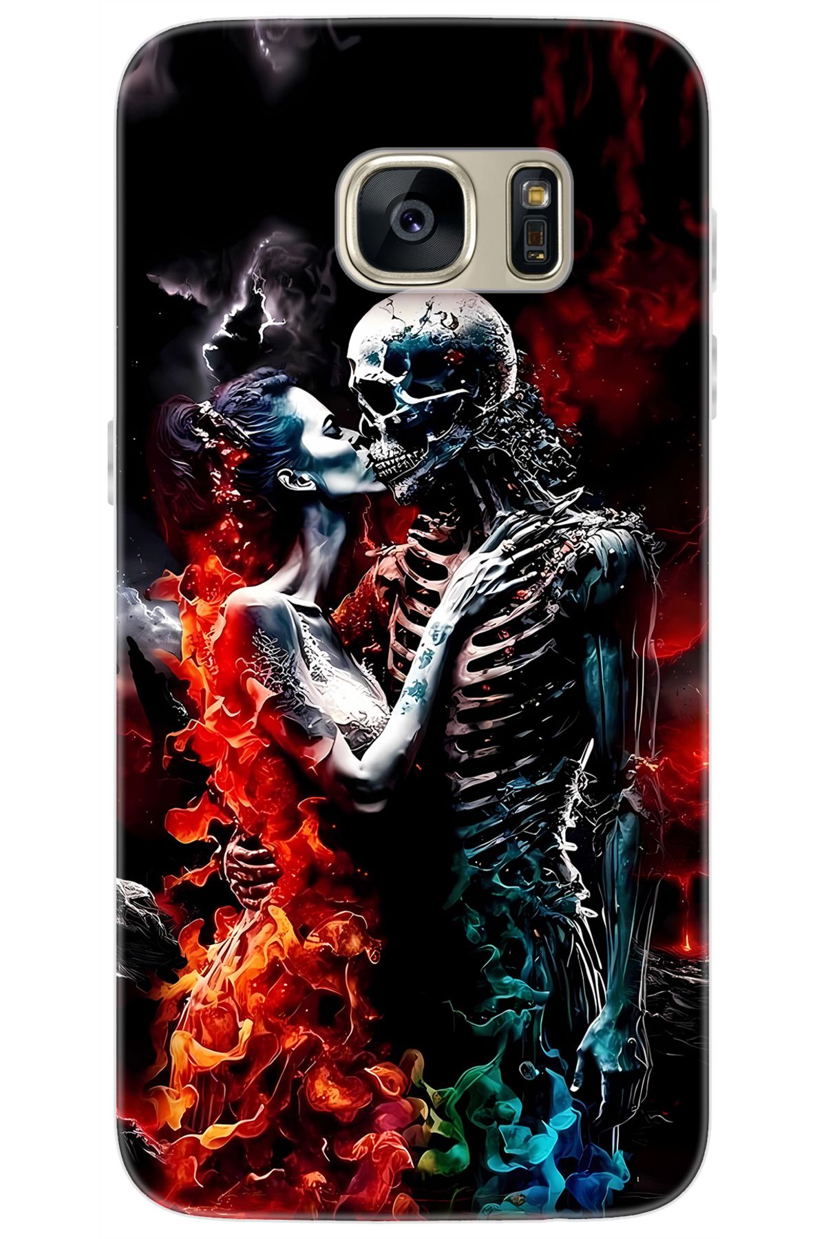 Ceppare Samsung Galaxy S7 (SM-G930F) Uyumlu Kılıf Desen Baskılı Silikon İskelet Aşıklar STK:666 CP-PPYZEy3