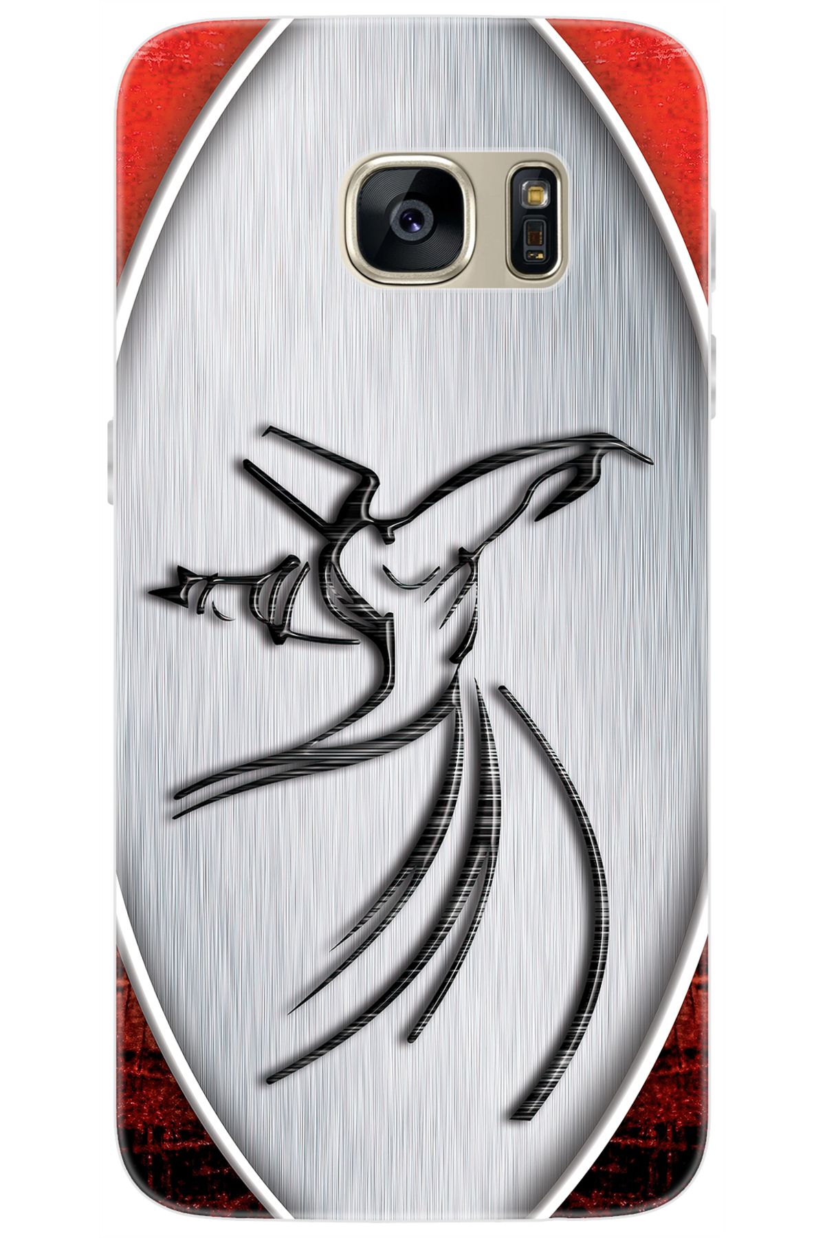 Ceppare Samsung Galaxy S7 (SM-G930F) Uyumlu Kılıf Desen Baskılı Silikon Semazen Tasarım STK:443 CP-2xSm9Pr