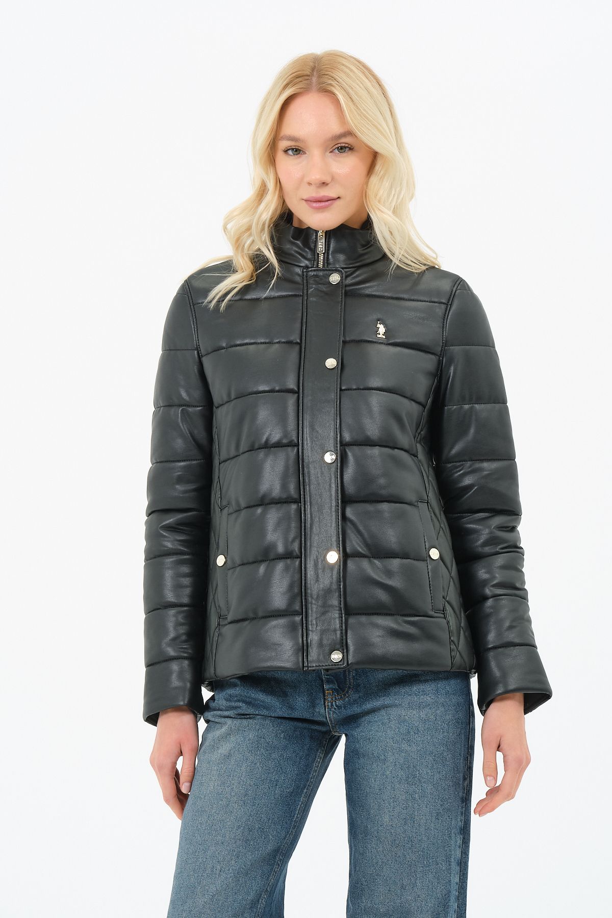 U.S. Polo Assn. Kadın Siyah Mont