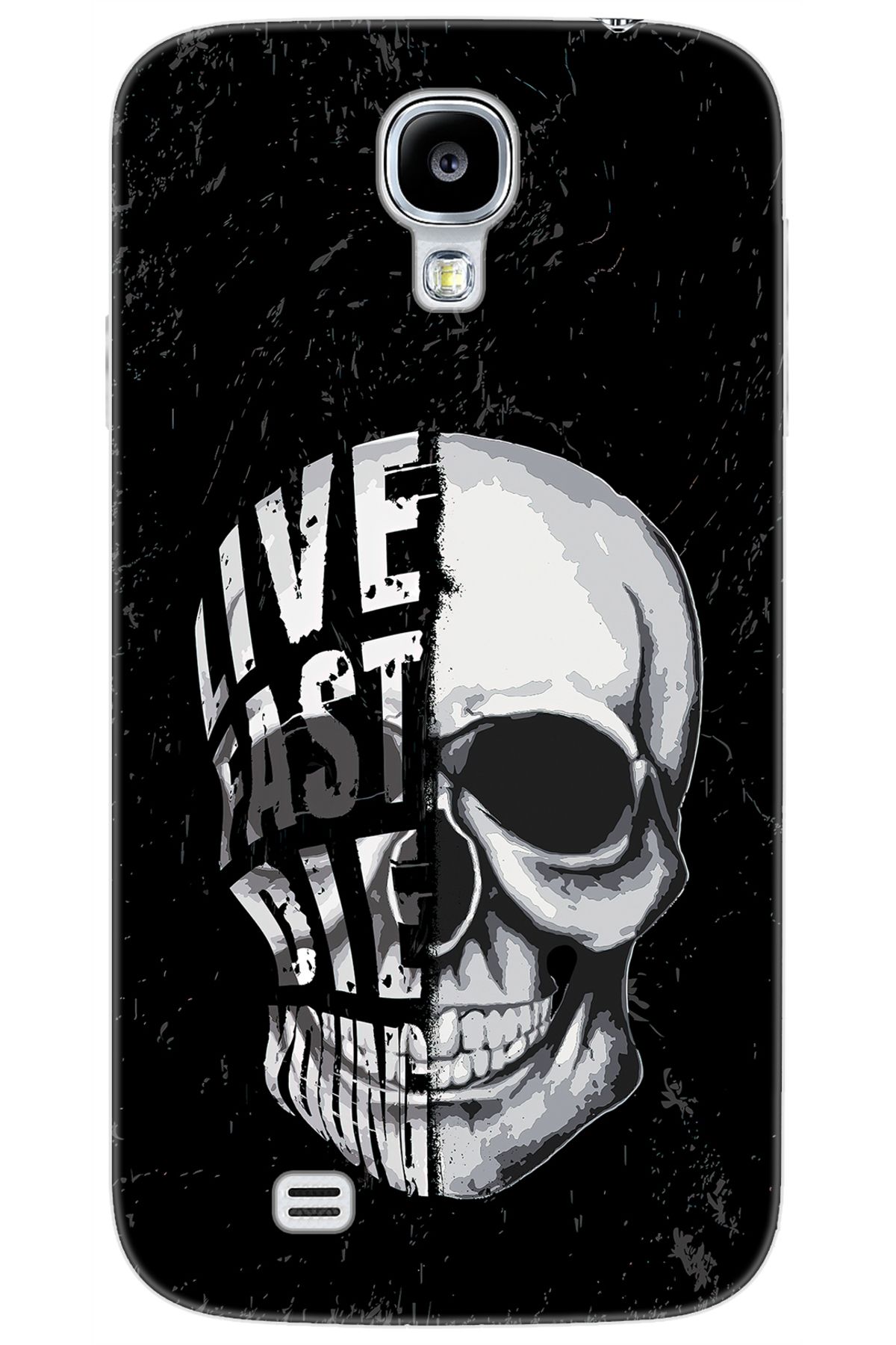 Ceppare Samsung Galaxy S4 (GT-I9500) Uyumlu Kılıf Desen Baskılı Silikon Kuru Kafa STK:585 CP-ijE9AeD