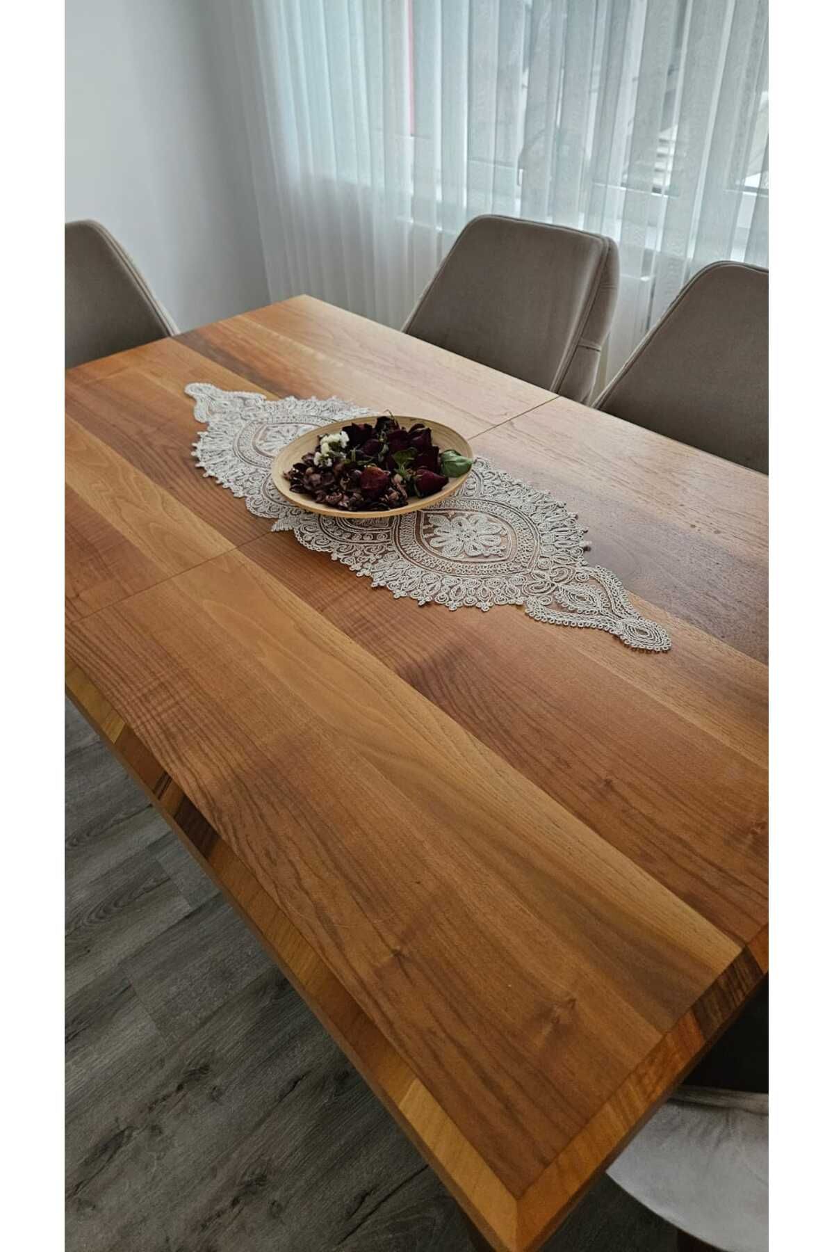 ZESA HOME Tül Güpürlü Desnli Şık Renk Renk Runner