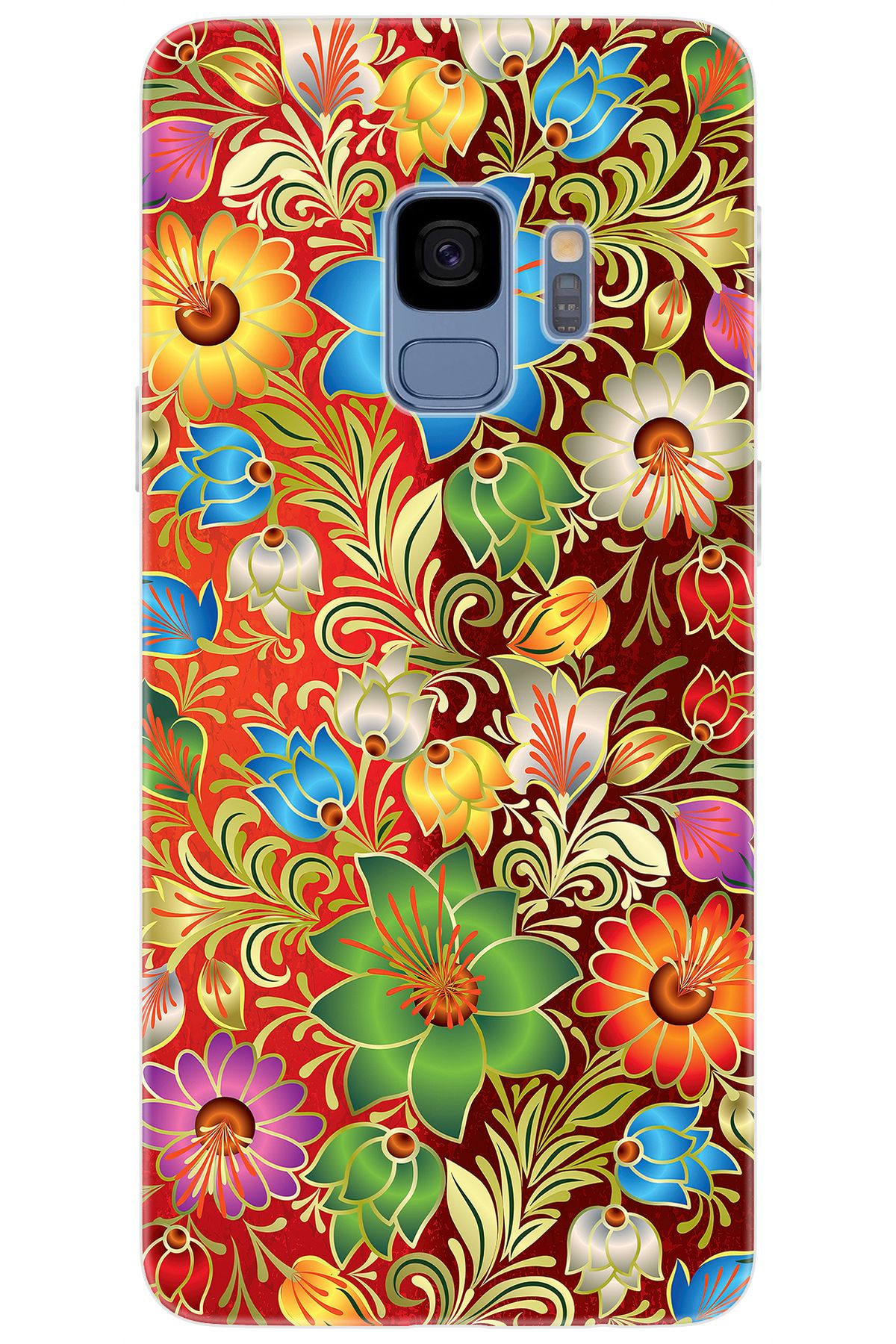 Ceppare Samsung Galaxy S9 (SM-G960F) Uyumlu Kılıf Desen Baskılı Silikon Çiçekler Serisi STK:532 CP-gCESzbM