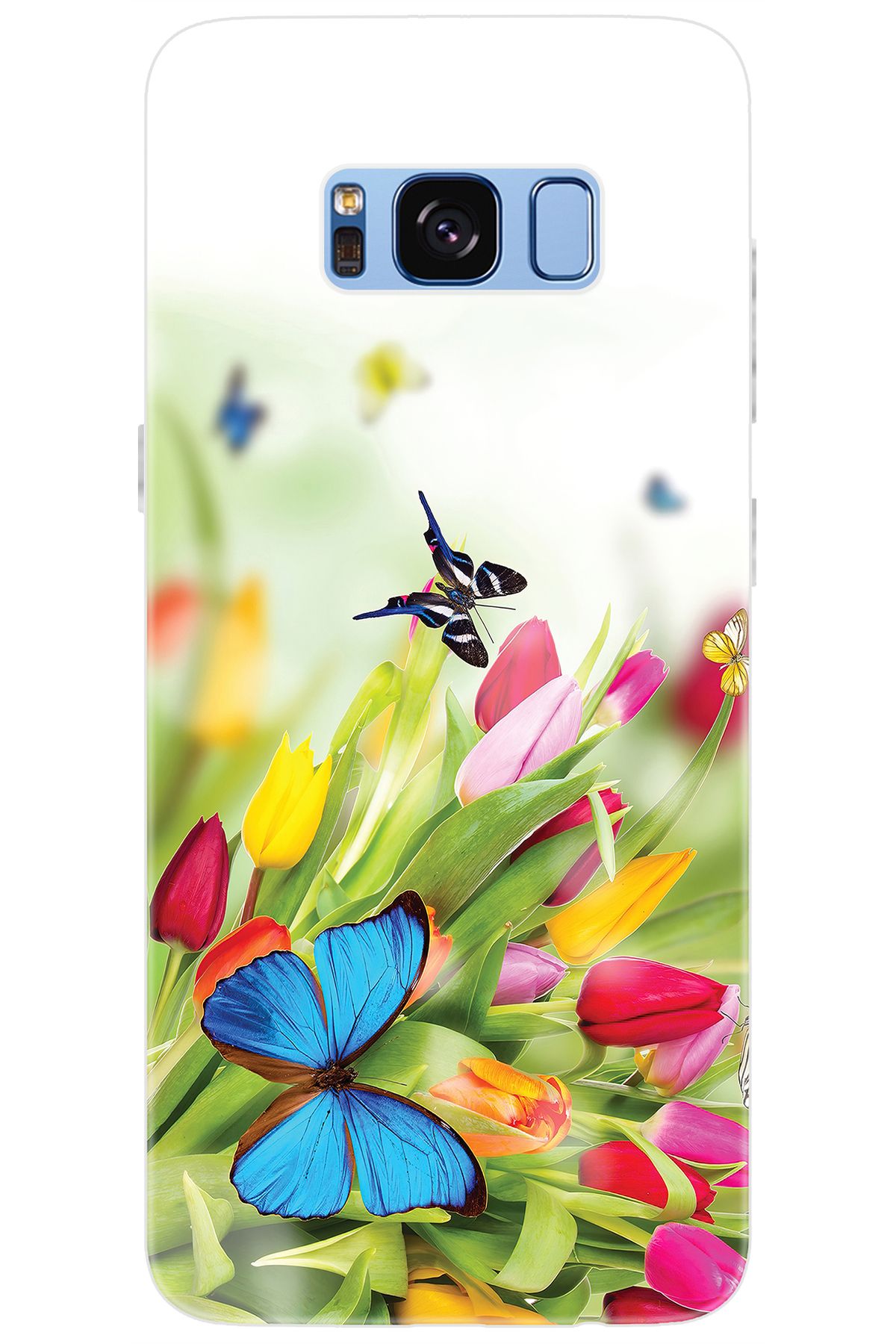 Ceppare Samsung Galaxy S8 (SM-G950F) Uyumlu Kılıf Desen Baskılı Silikon Kelebekler STK:542 CP-LLx2eQx
