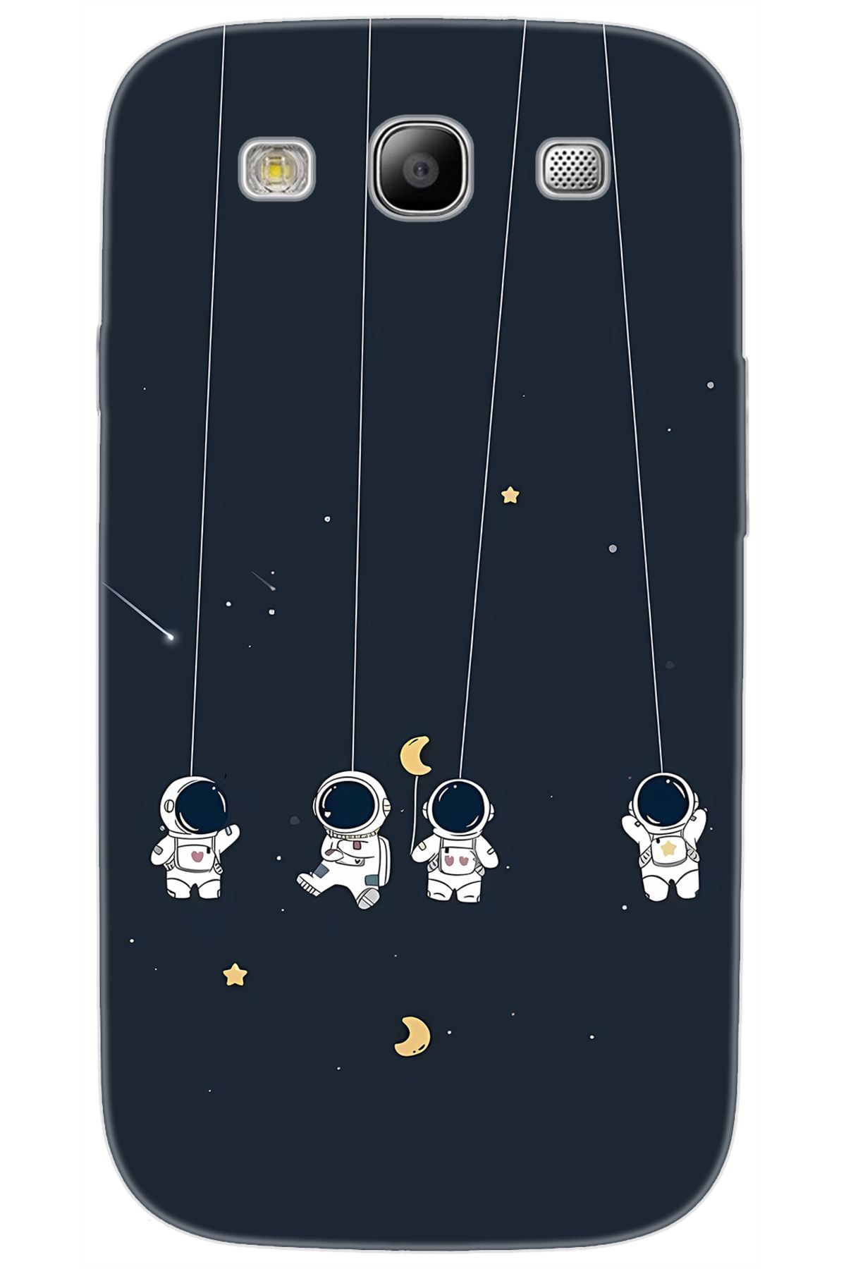 Ceppare Samsung Galaxy S3 (GT-I9300) Uyumlu Kılıf Desen Baskılı Silikon Astronot STK:663 CP-s9hOFsF