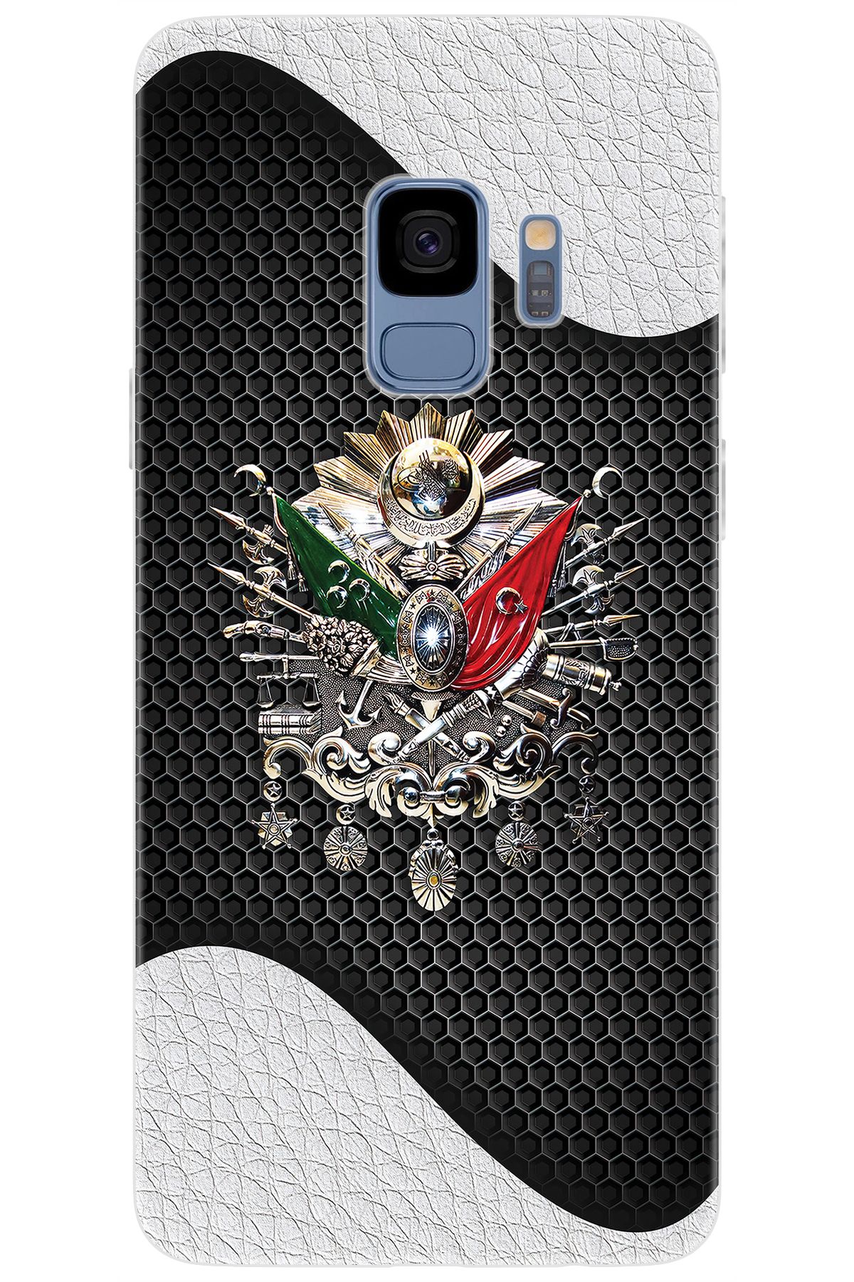 Ceppare Samsung Galaxy S9 (SM-G960F) Uyumlu Kılıf Desenli Silikon Osmanlı Tuğra Tasarım STK:415 CP-zrDzQNs