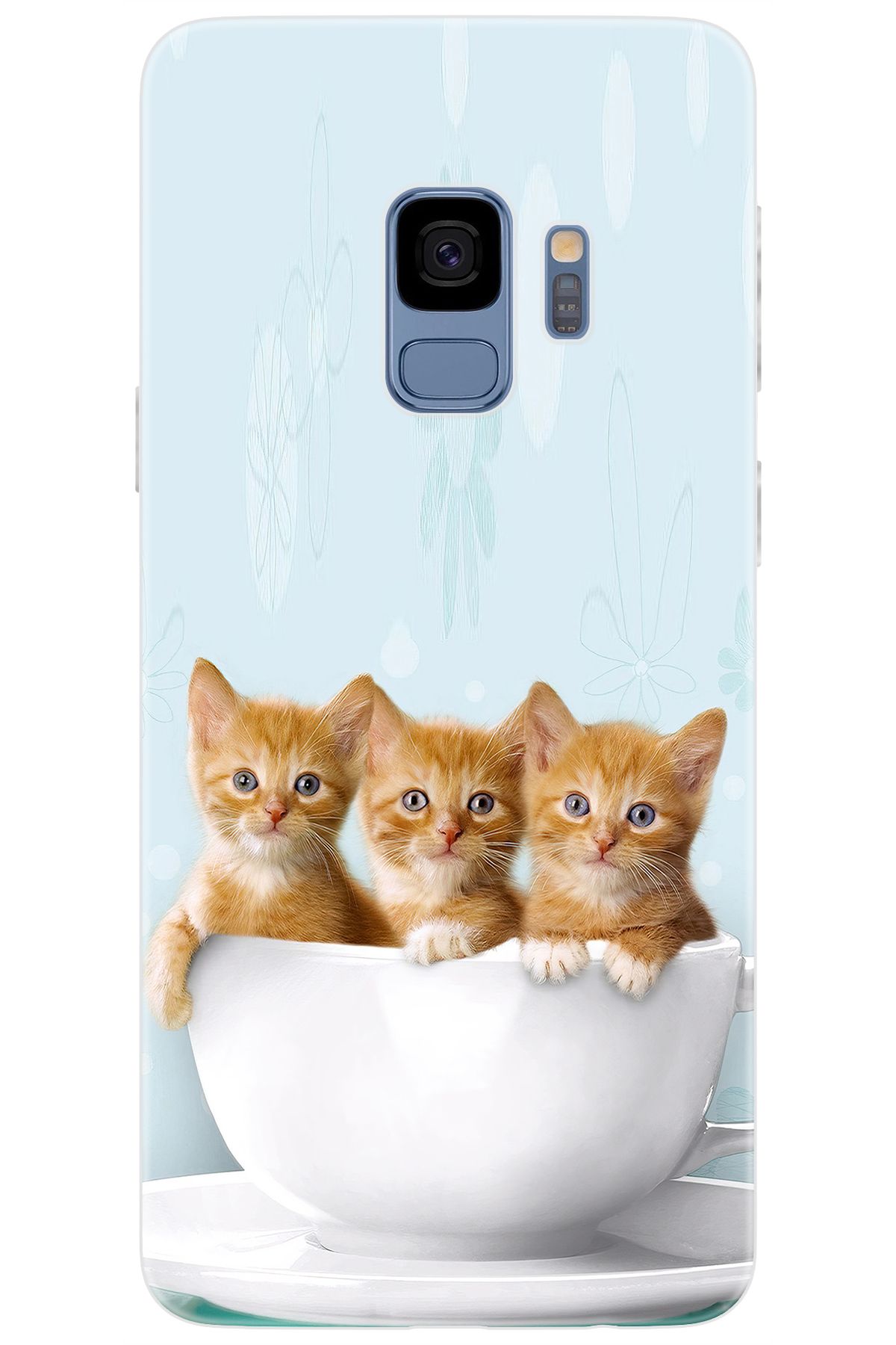 Ceppare Samsung Galaxy S9 (SM-G960F) Uyumlu Kılıf Desen Baskılı Silikon Yavru Kediler STK:194 CP-hxh0qAz