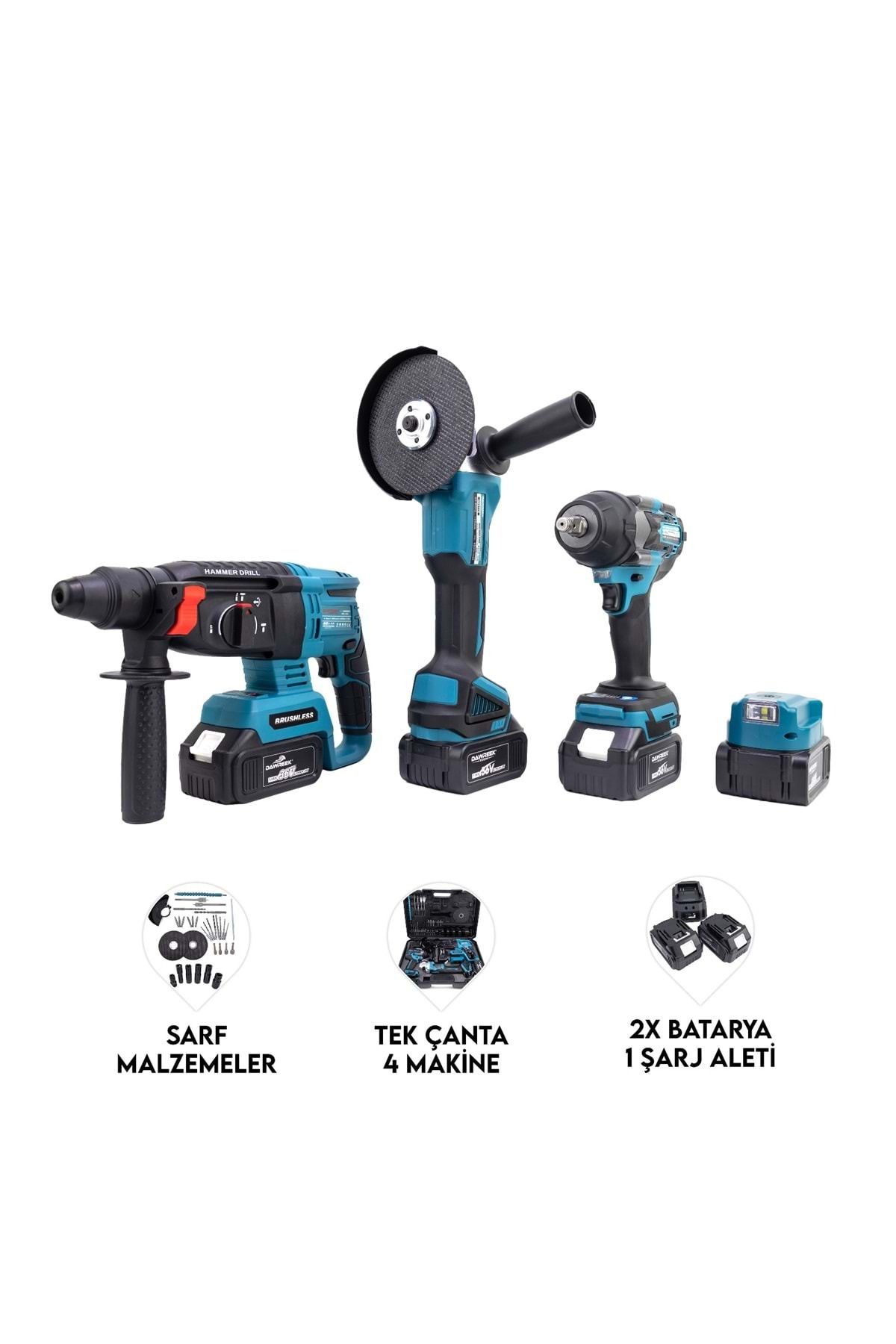 Dawreek ÜÇLÜ SET MK800 2B1Ş (Ş.SPRAL+S.SIKMA+Ş.HİLTİ)