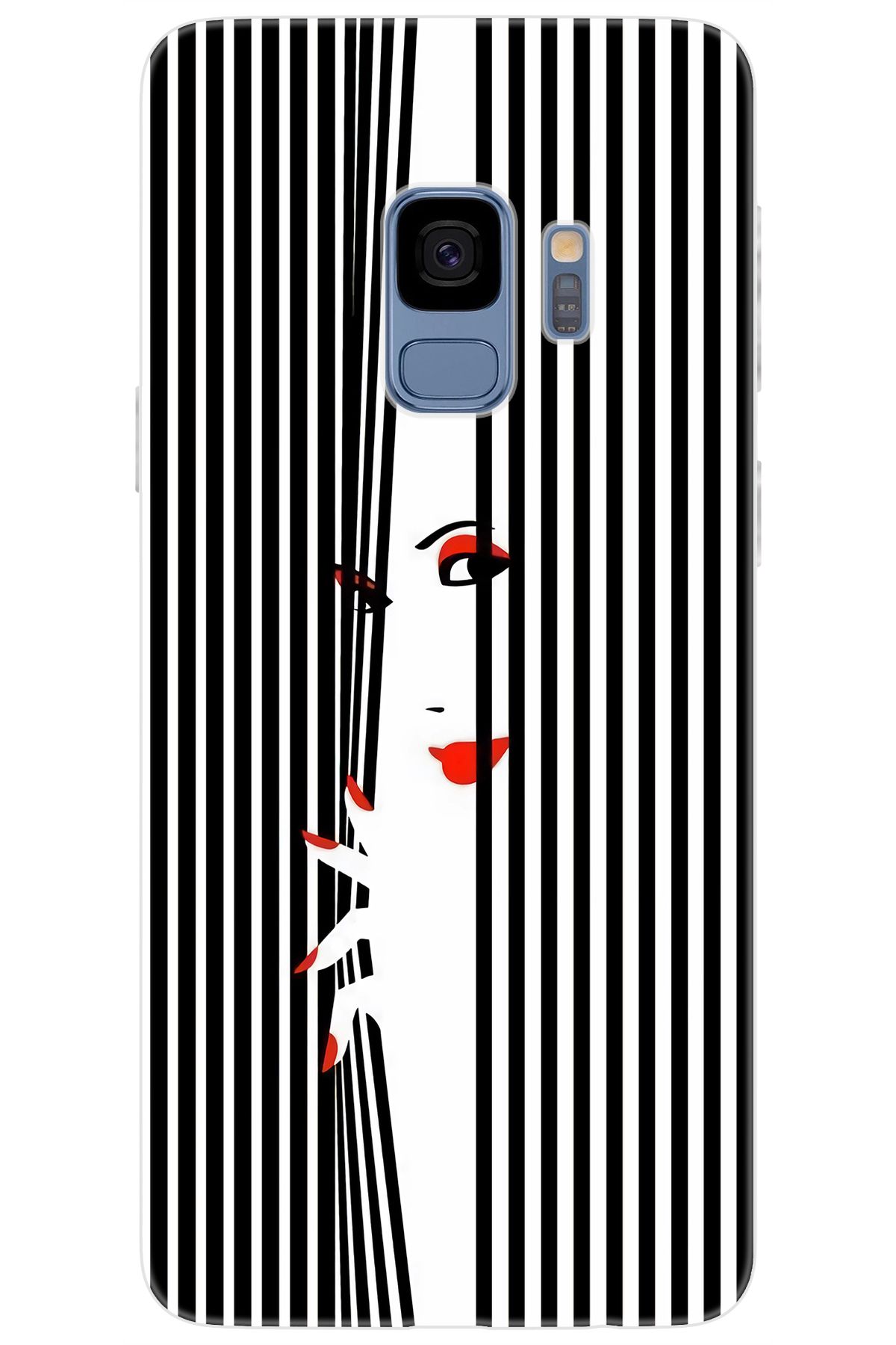 Ceppare Samsung Galaxy S9 (SM-G960F) Uyumlu Kılıf Desenli Silikon Saklambaç Art Style STK:735 CP-uVCmaMv