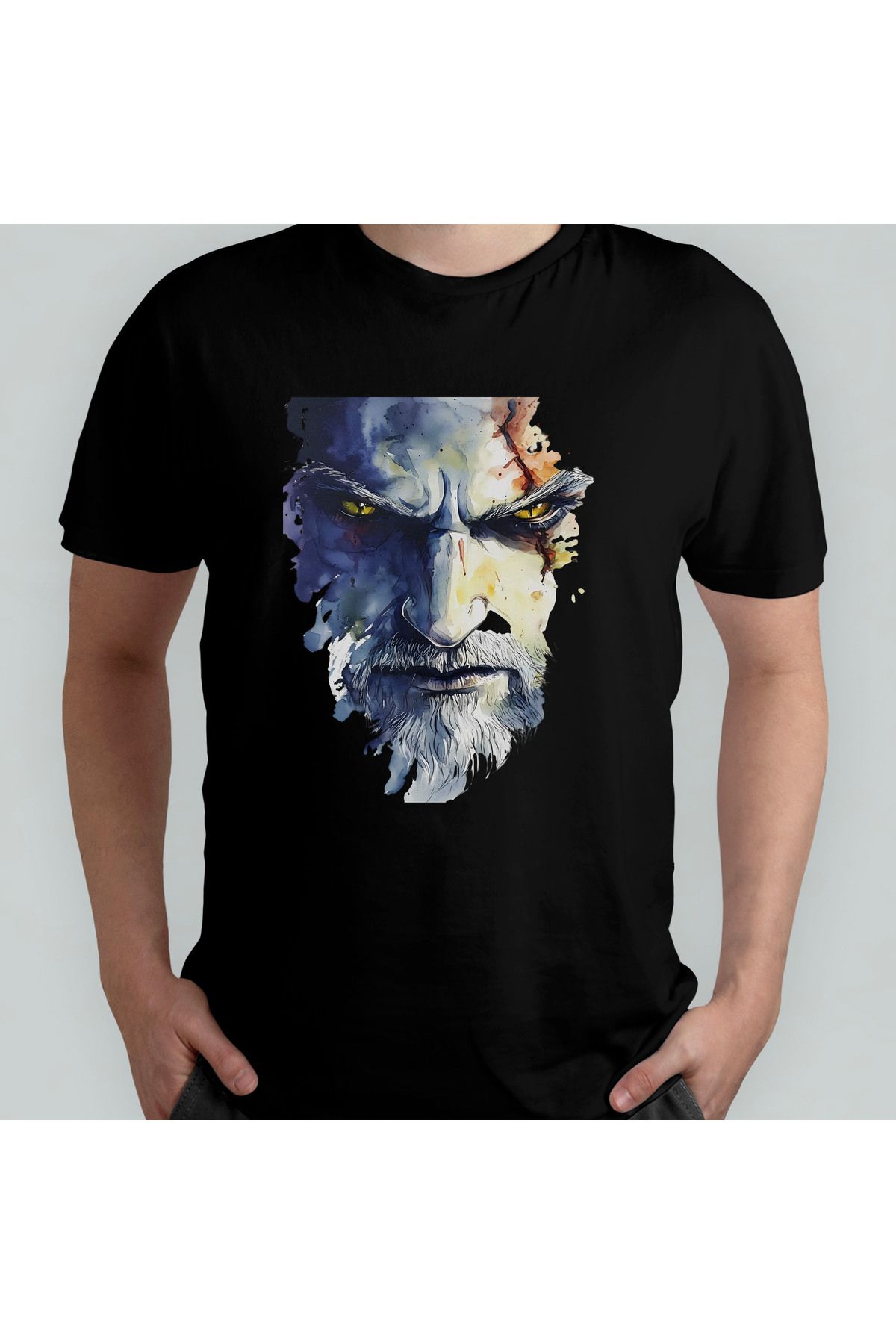 Pixxa The Witcher Geralt Unisex %100 Pamuklu Bisiklet Yaka T-Shirt Model 4