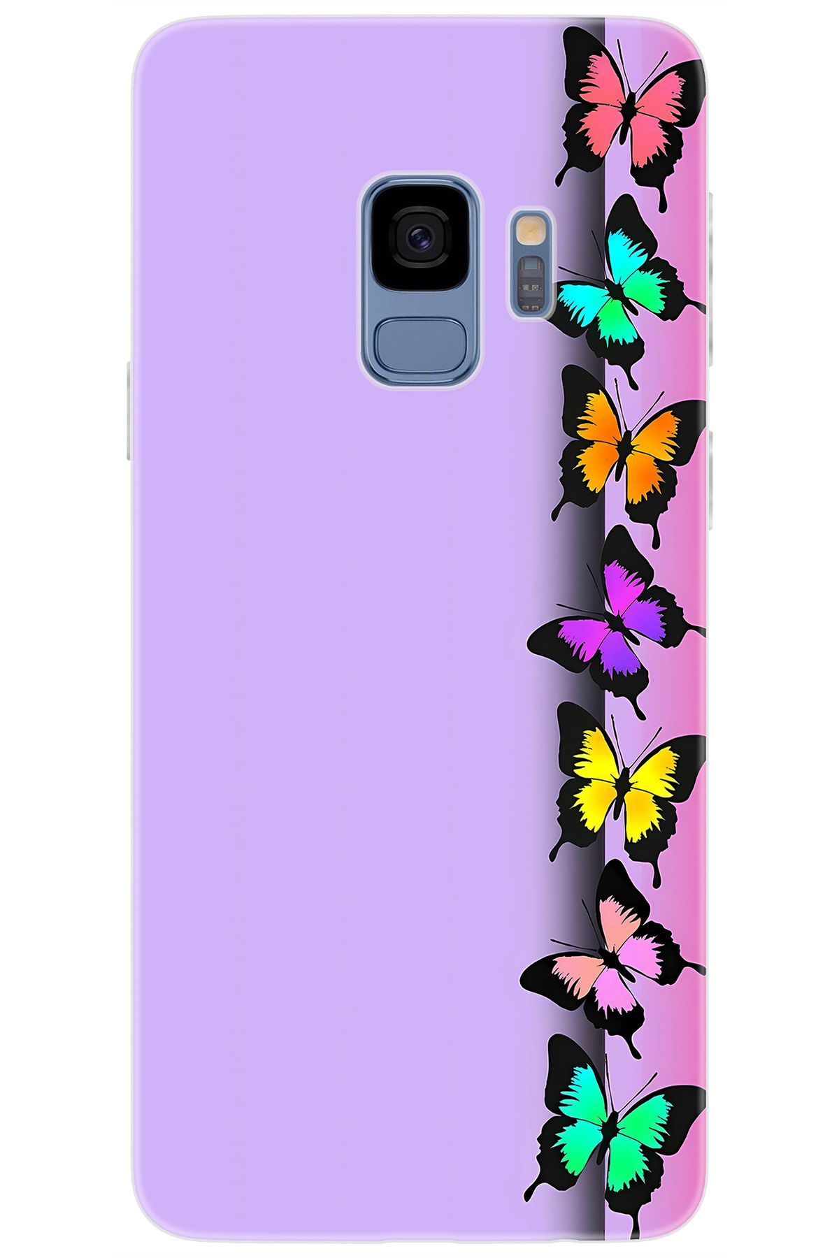 Ceppare Samsung Galaxy S9 (SM-G960F) Uyumlu Kılıf Desen Baskılı Silikon Kelebek STK:671 CP-J51aXy7