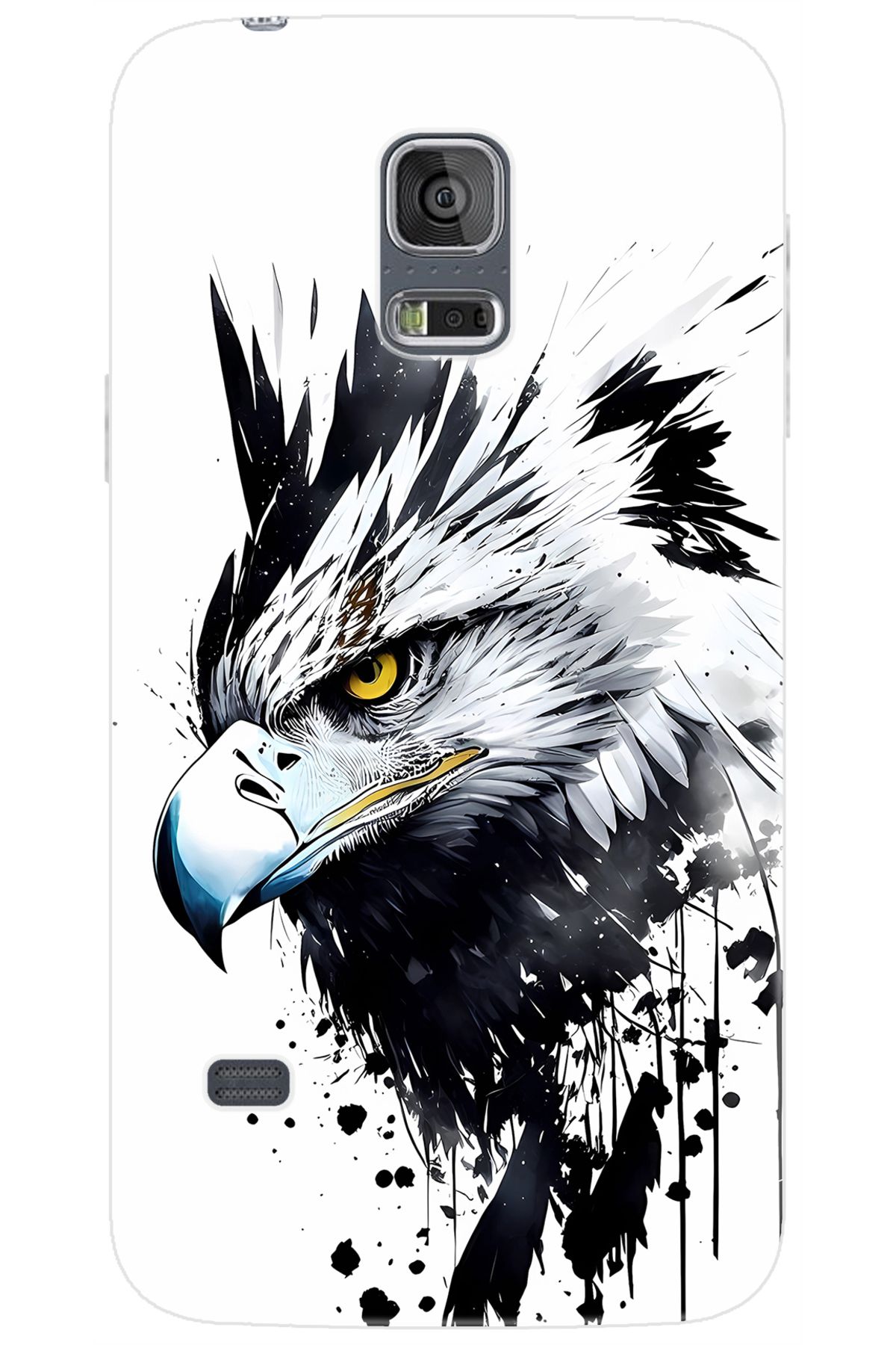 Ceppare Samsung Galaxy S5 (SM-G900F) Uyumlu Kılıf Desen Baskılı Silikon Kartal Serisi STK:1008 CP-Fx0BDNK