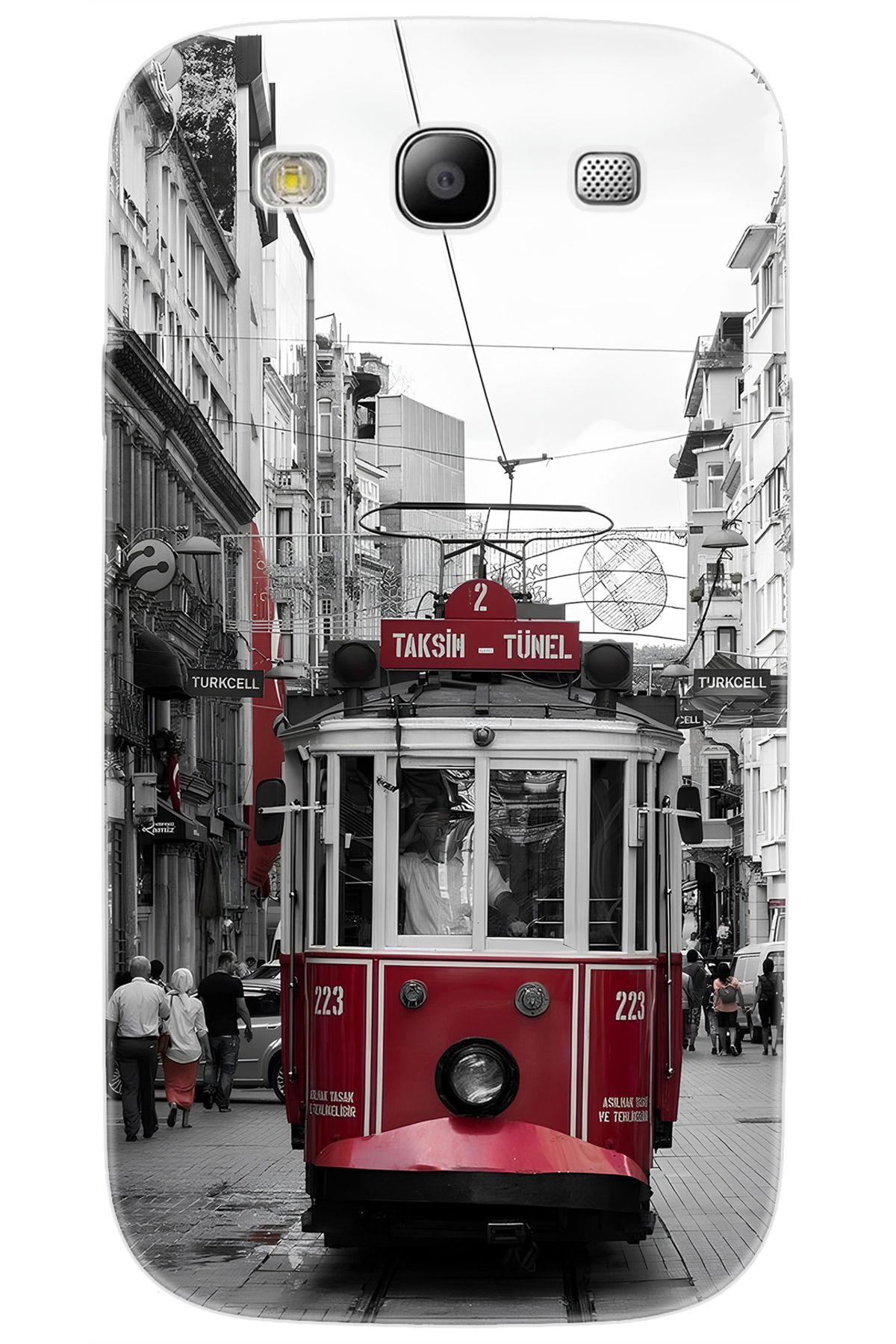 Ceppare Samsung Galaxy S3 (GT-I9300) Uyumlu Kılıf Desen Baskılı Silikon Tramvay STK:691 CP-6coGffp