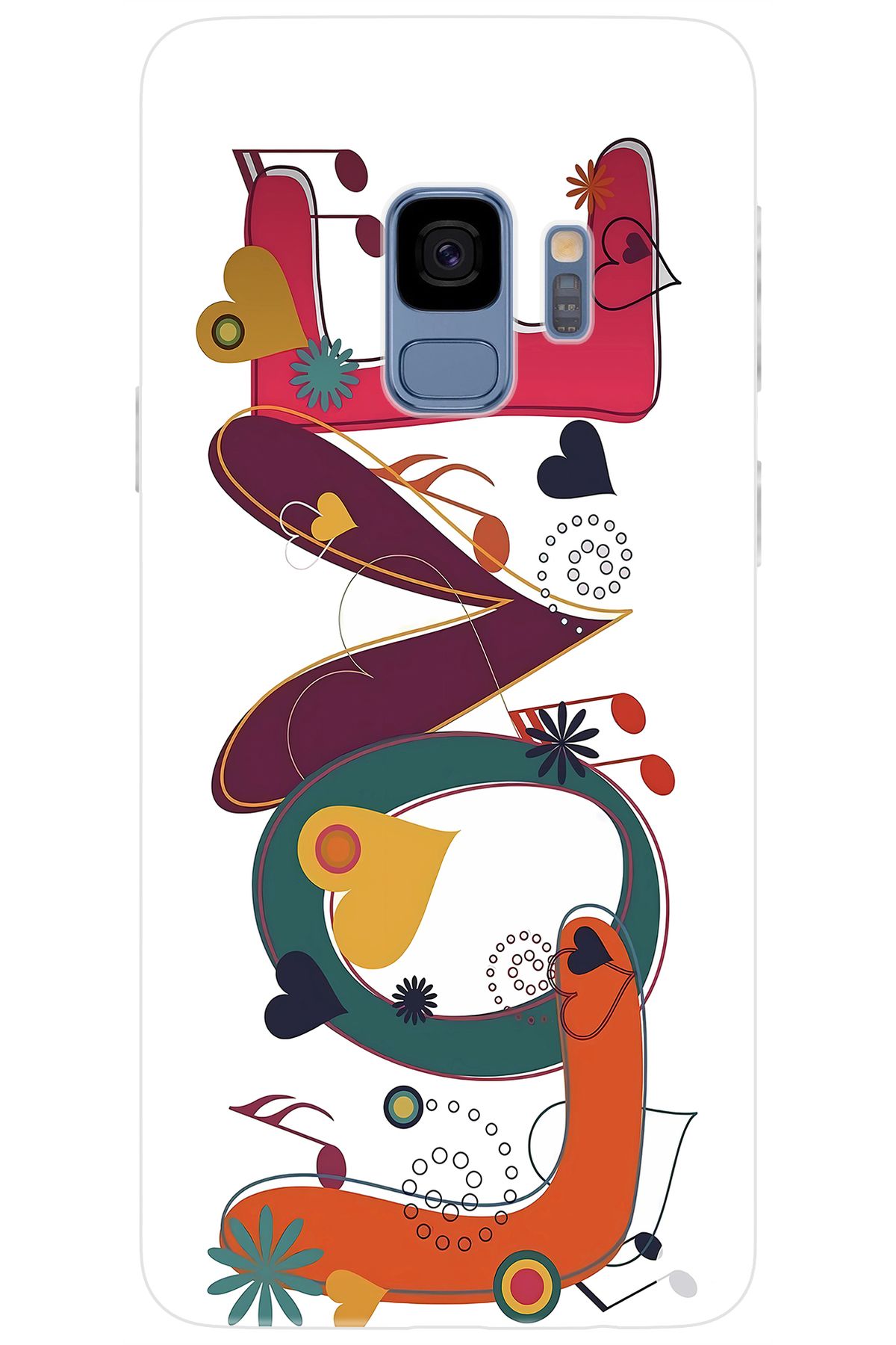 Ceppare Samsung Galaxy S9 (SM-G960F) Uyumlu Kılıf Desen Baskılı Silikon LOVE STK:621 CP-LpQLJWc