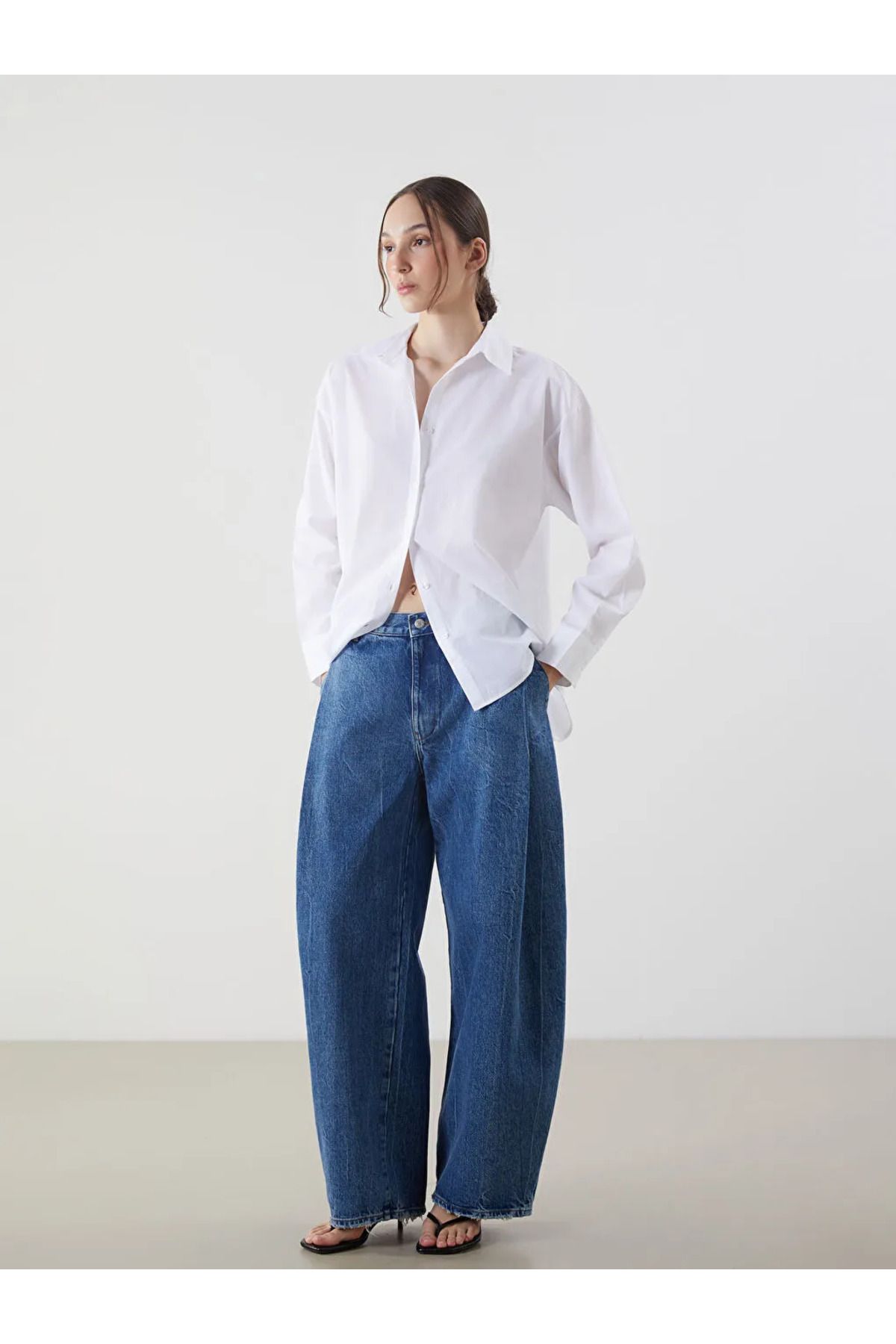 LC Waikiki LCW Jeans Indigo Baggy Fit Kadın Jean Pantolon