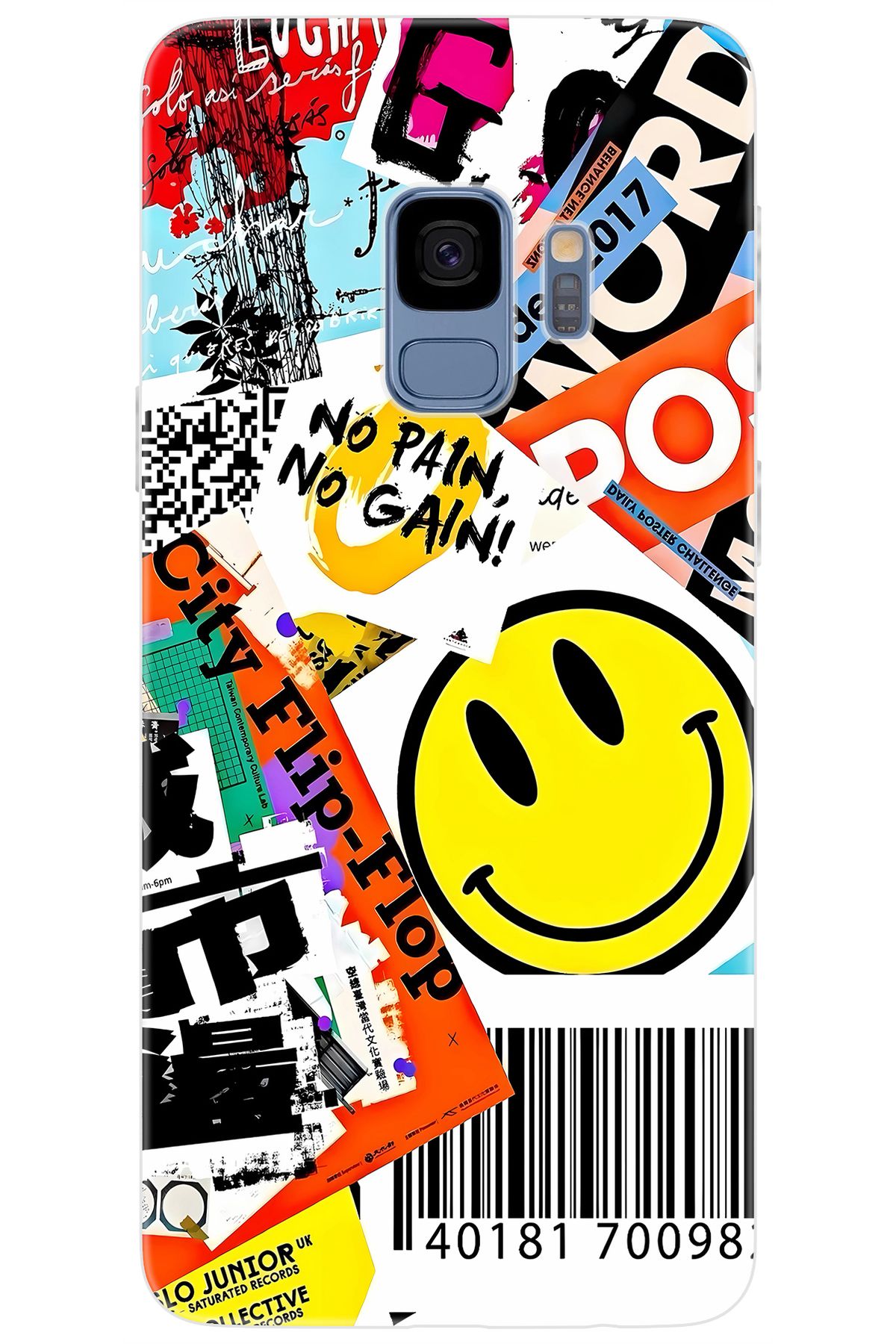 Ceppare Samsung Galaxy S9 (SM-G960F) Uyumlu Kılıf Desen Baskılı Silikon No Pain No Gain STK:694 CP-WcAVFoi