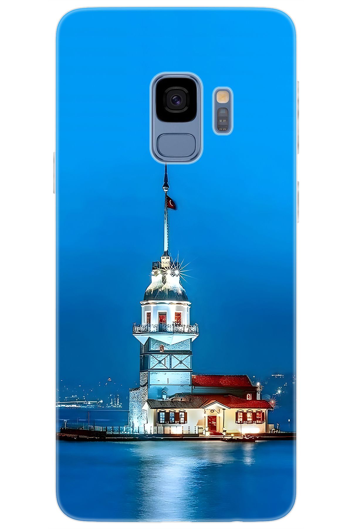 Ceppare Samsung Galaxy S9 (SM-G960F) Uyumlu Kılıf Desen Baskılı Silikon Kız Kulesi STK:617 CP-4BAhJEe