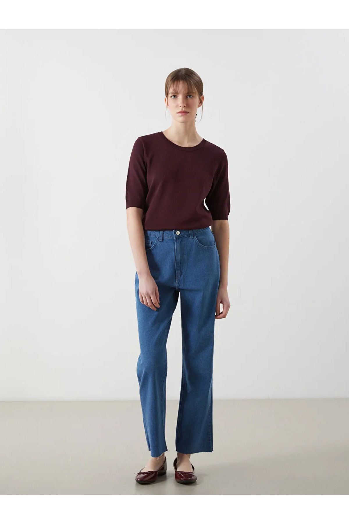 LC Waikiki LCW ECO Indigo Straight Fit Kadın Jean Pantolon