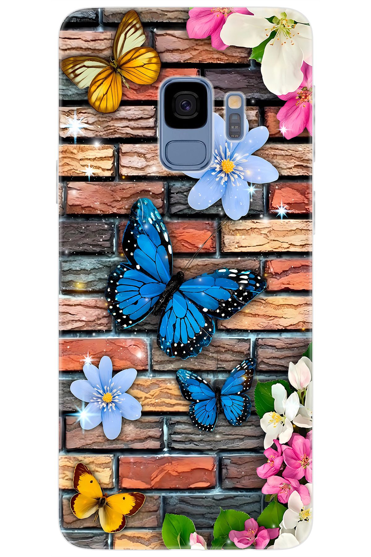 Ceppare Samsung Galaxy S9 (SM-G960F) Uyumlu Kılıf Desen Baskılı Silikon Kelebek STK:672 CP-Oqvwb0s