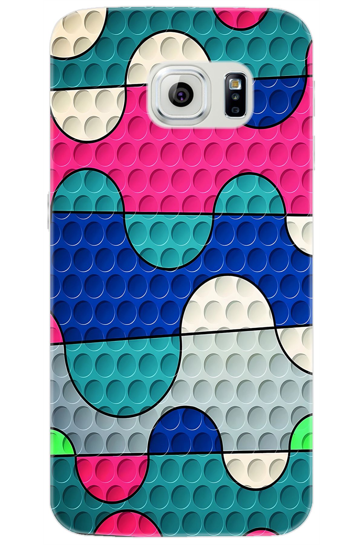 Ceppare Samsung Galaxy S6 (SM-G920F) Uyumlu Kılıf Desen Baskılı Silikon Renk Dalgası STK:629 CP-RvzLG7s