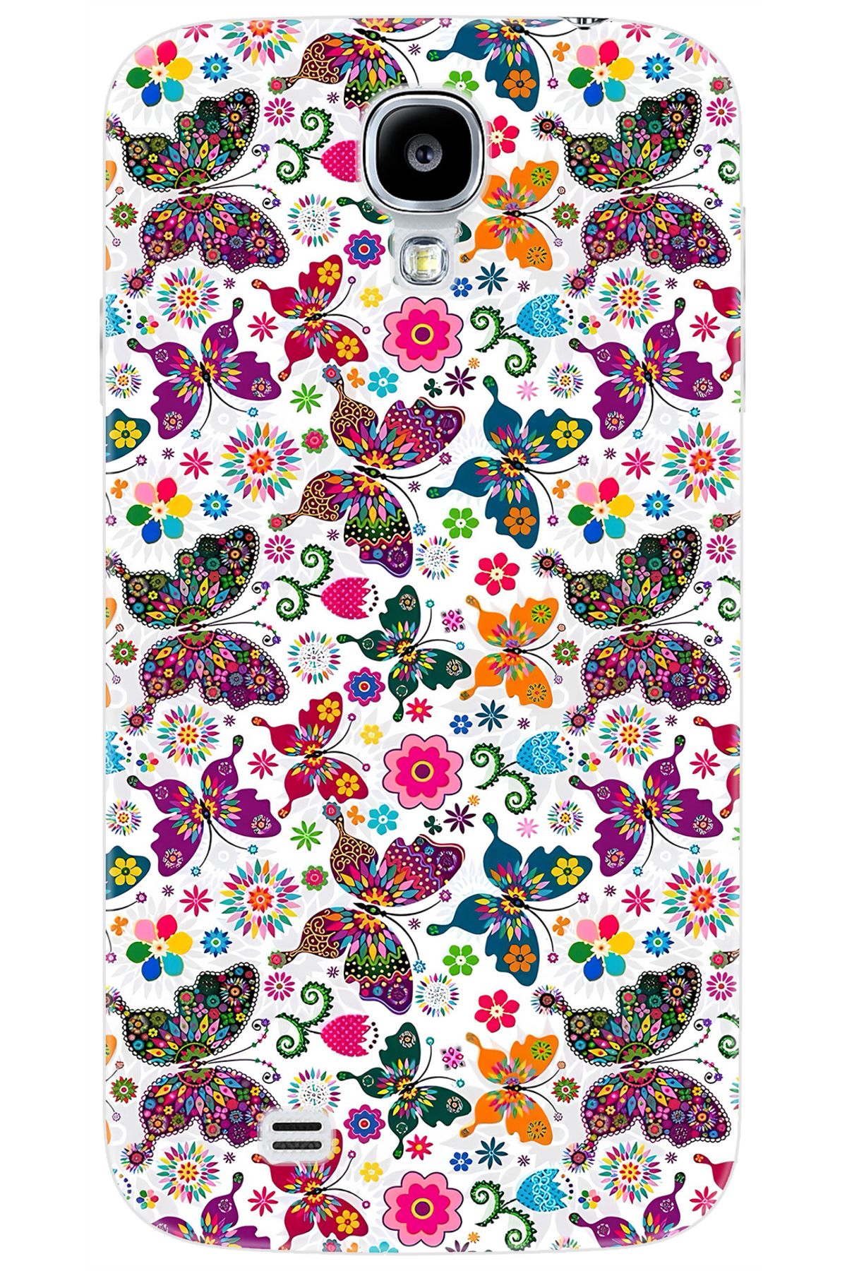 Ceppare Samsung Galaxy S4 (GT-I9500) Uyumlu Kılıf Desen Baskılı Silikon Kelebek STK:700 CP-t8v0t7A