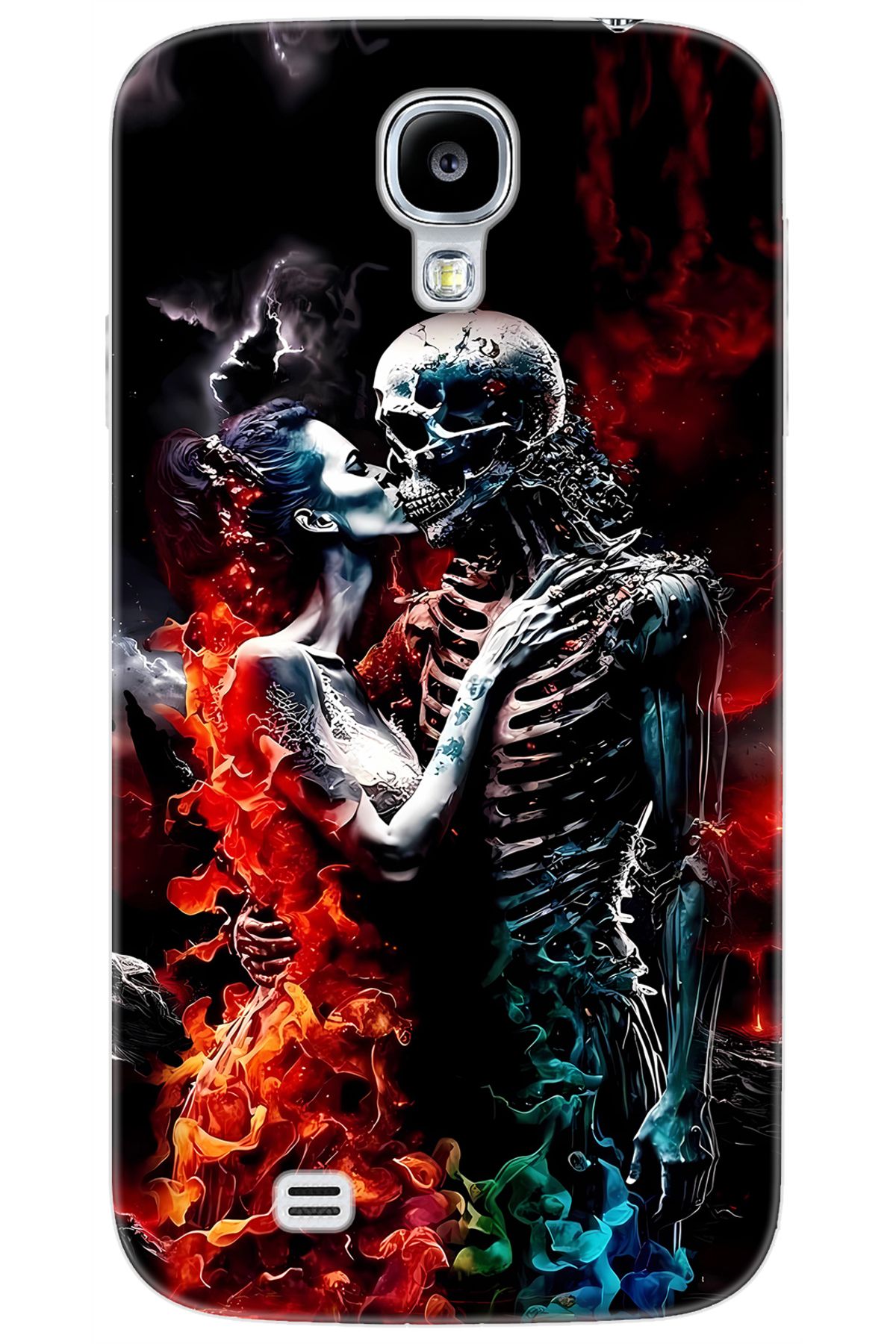 Ceppare Samsung Galaxy S4 (GT-I9500) Uyumlu Kılıf Desen Baskılı Silikon İskelet Aşıklar STK:666 CP-HY04yIW