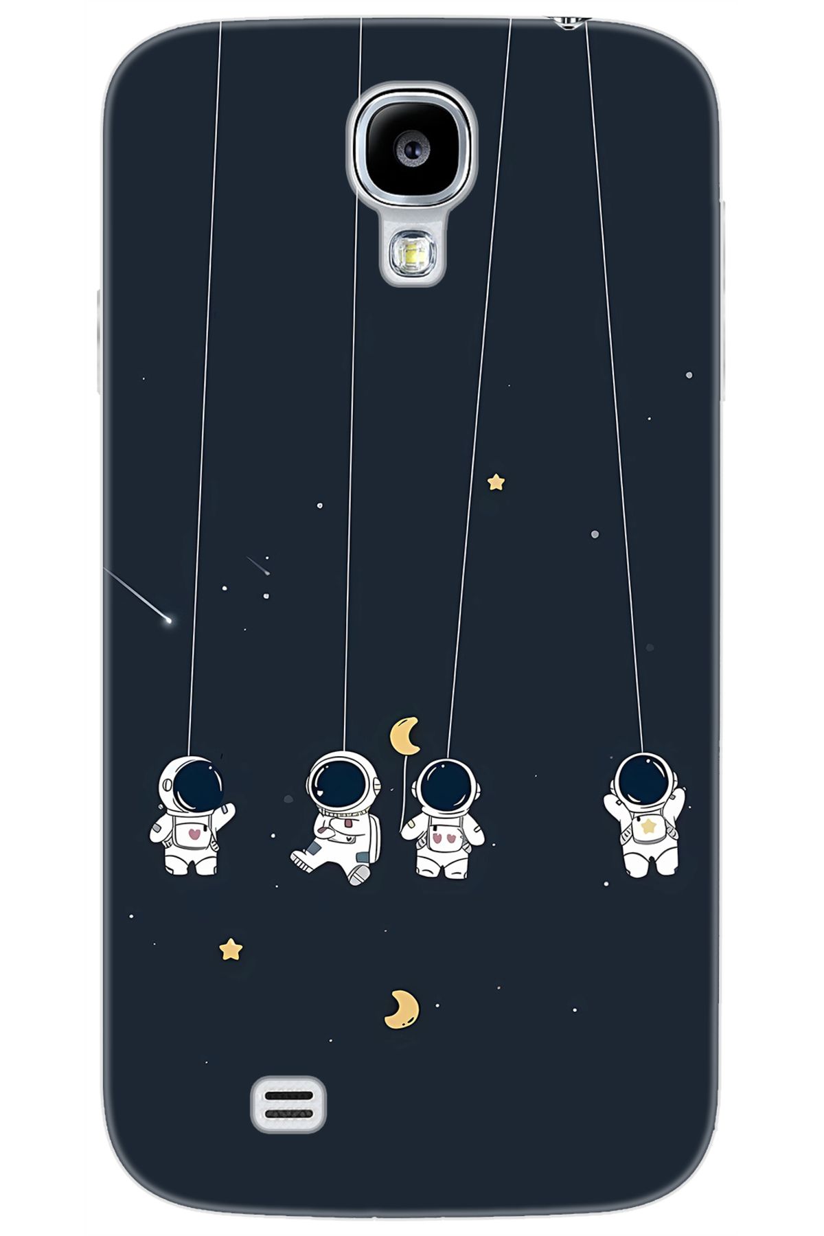 Ceppare Samsung Galaxy S4 (GT-I9500) Uyumlu Kılıf Desen Baskılı Silikon Astronot STK:663 CP-9pvf43F