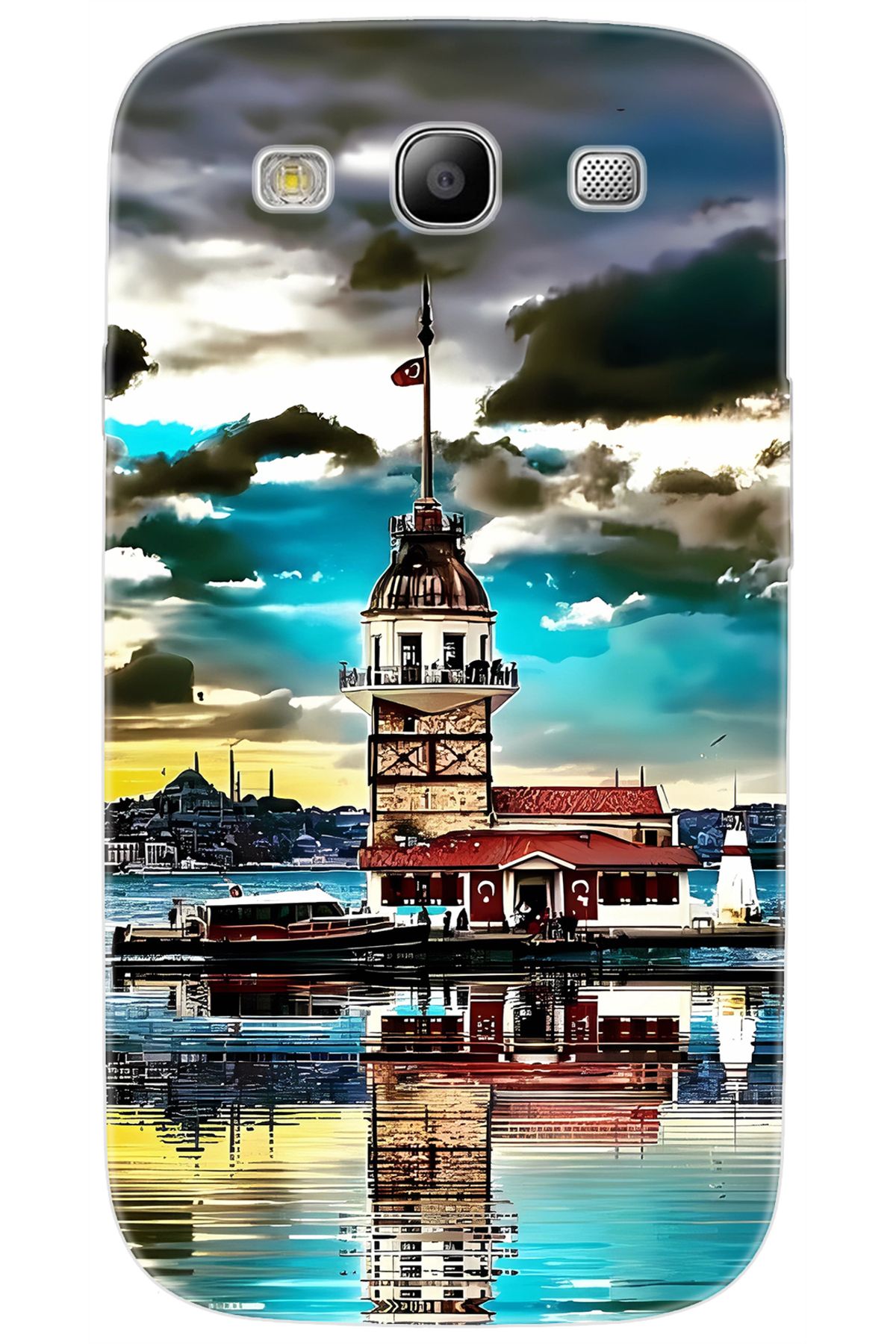 Ceppare Samsung Galaxy S3 (GT-I9300) Uyumlu Kılıf Desen Baskılı Silikon Kız Kulesi STK:692 CP-ZWdg6jQ