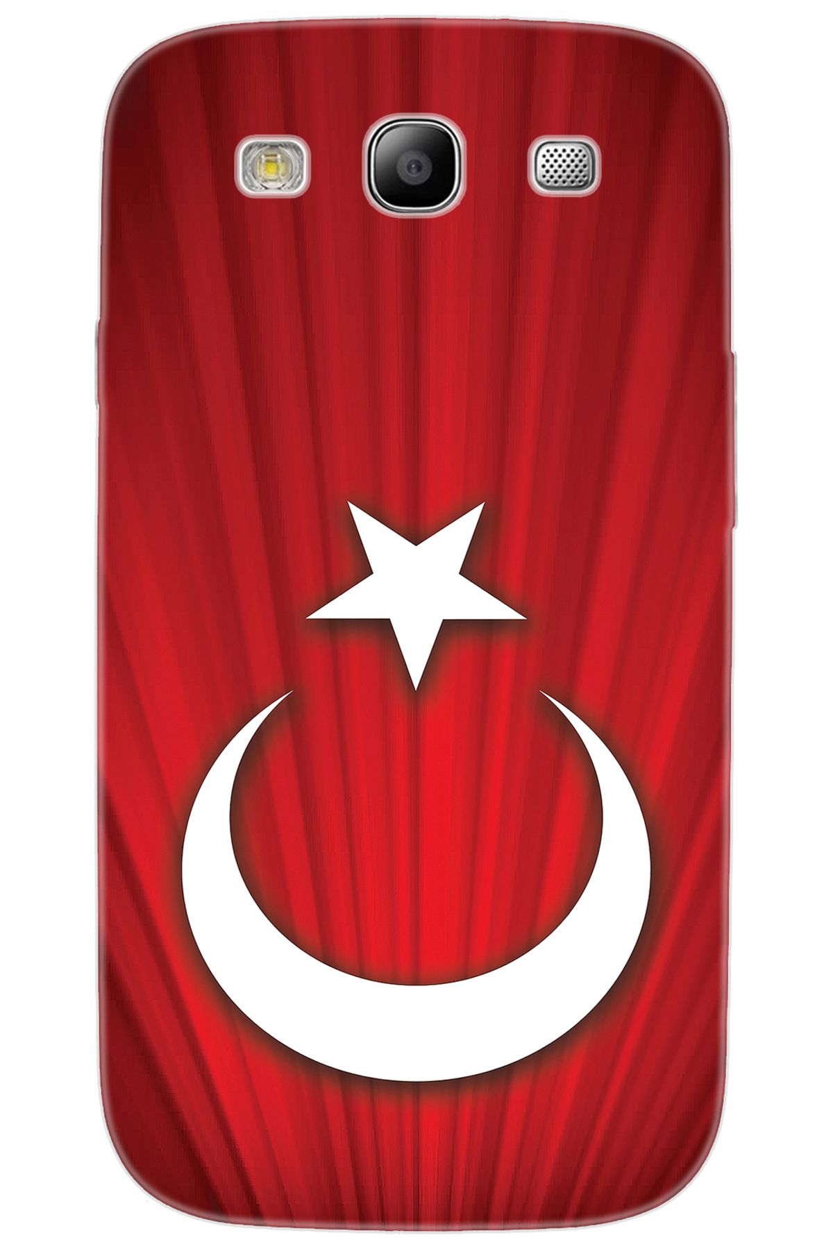 Ceppare Samsung Galaxy S3 (GT-I9300) Uyumlu Kılıf Desenli Silikon Türk Bayrağı Tasarım STK:382 CP-40Iw6ae