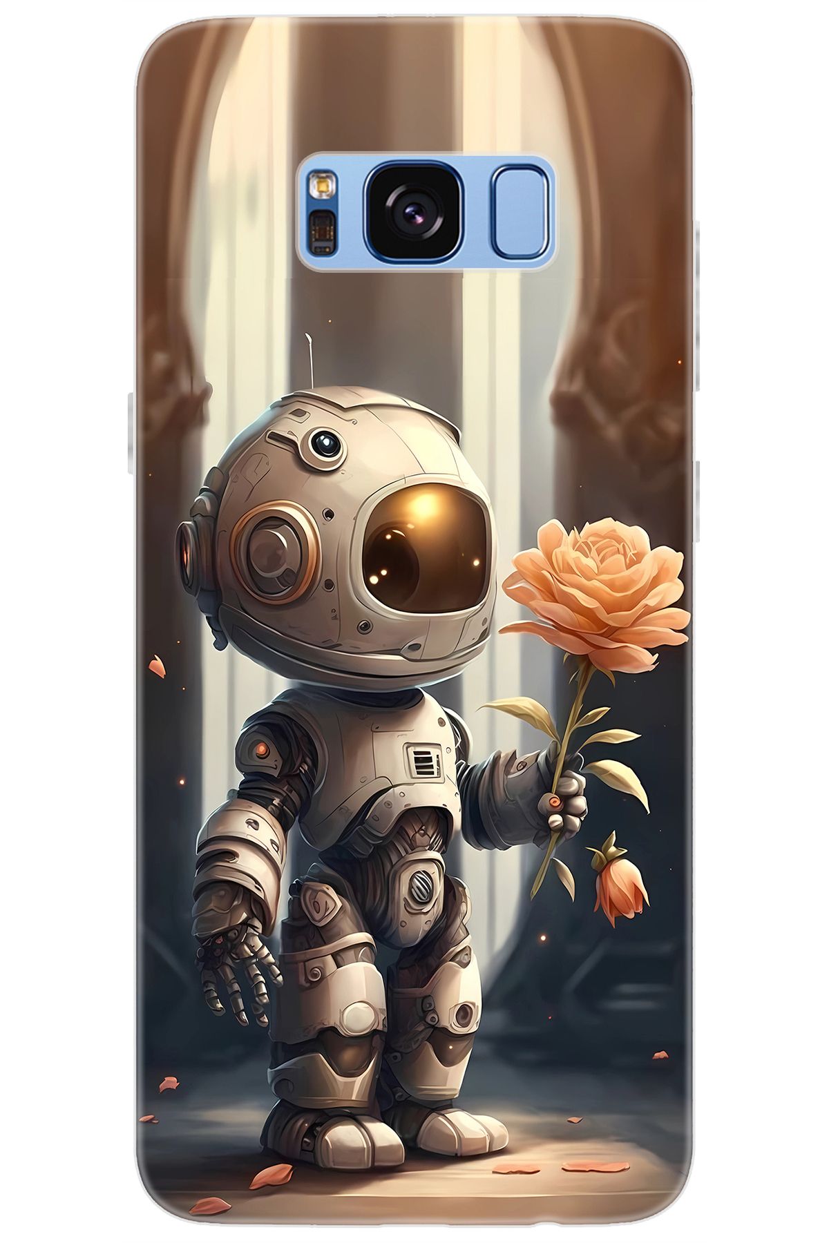 Ceppare Samsung Galaxy S8 (SM-G950F) Uyumlu Kılıf Desen Baskılı Silikon Astronot STK:620 CP-EYxka7J