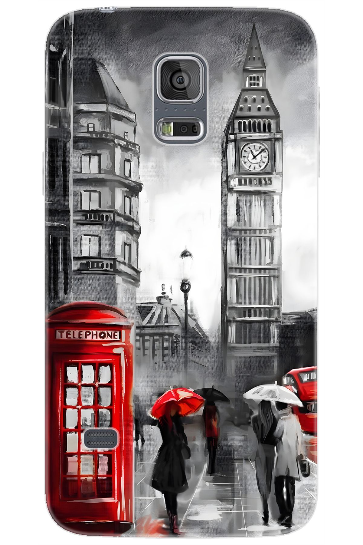 Ceppare Samsung Galaxy S5 (SM-G900F) Uyumlu Kılıf Desen Silikon Bigbang Telefon Kulubesi STK:711 CP-EB2sKze
