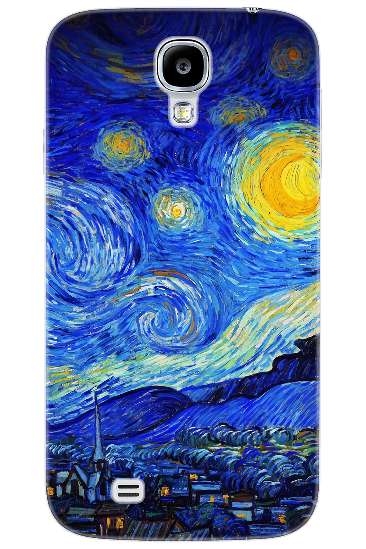 Ceppare Samsung Galaxy S4 (GT-I9500) Uyumlu Kılıf Desen Silikon Starry Night Yıldızlı Gece ST757 CP-tK2GSWU