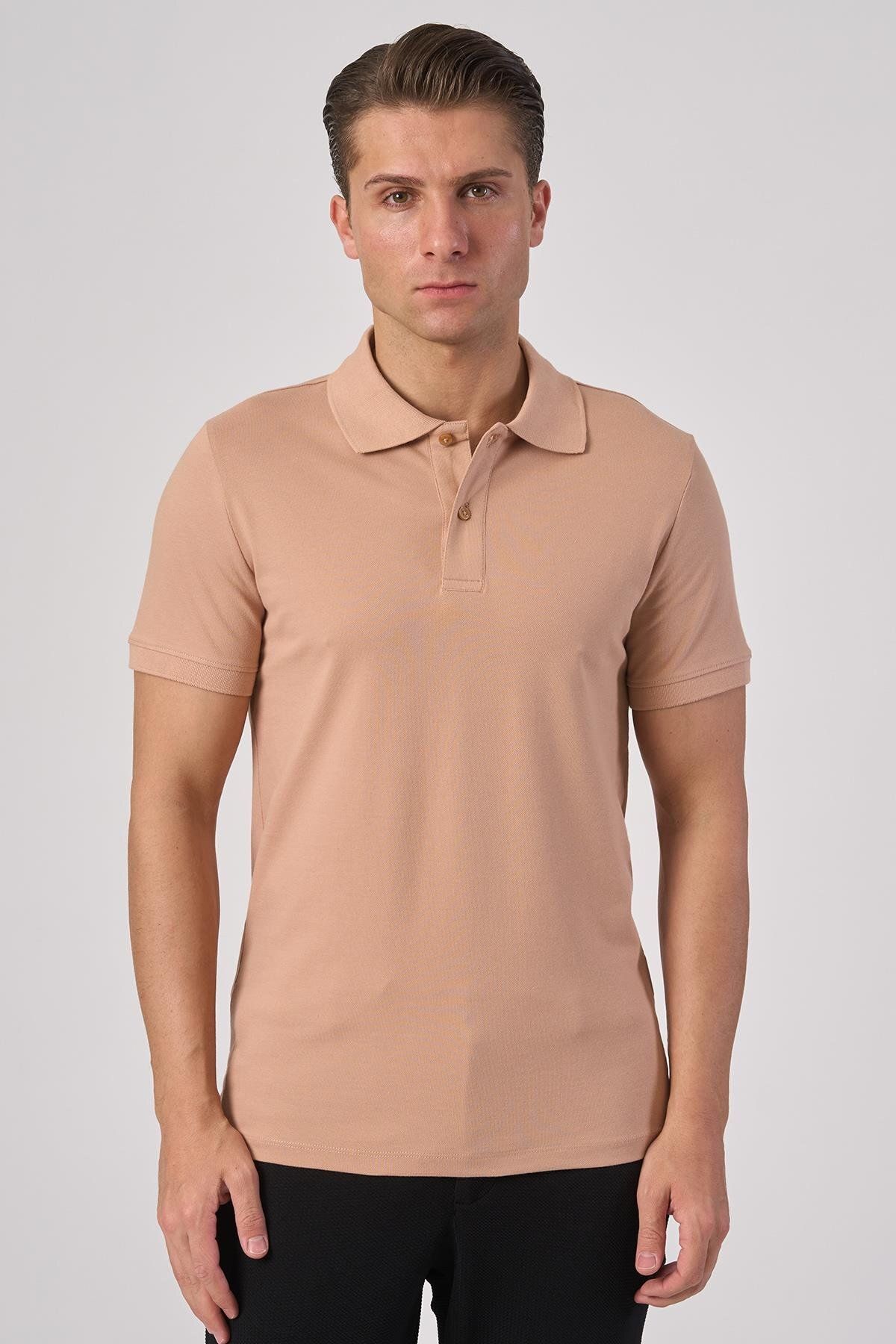 White Stone WHİTE STONE 2025-Y 2570-Y POLA YAKA TSHIRT SOMON