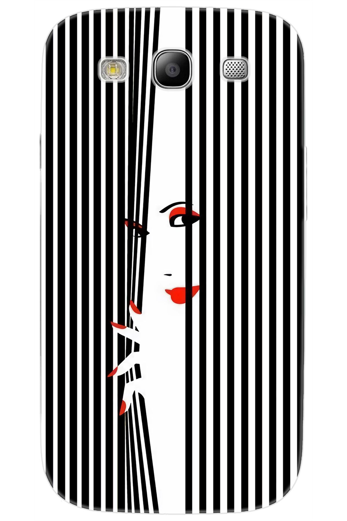 Ceppare Samsung Galaxy S3 (GT-I9300) Uyumlu Kılıf Desenli Silikon Saklambaç Art Style STK:735 CP-kwURxm1