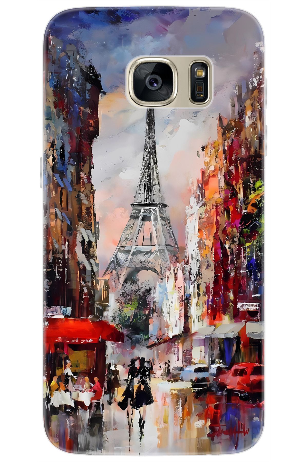 Ceppare Samsung Galaxy S7 (SM-G930F) Uyumlu Kılıf Desen Baskılı Silikon Eyfel Kulesi STK:1010 CP-SesVix9