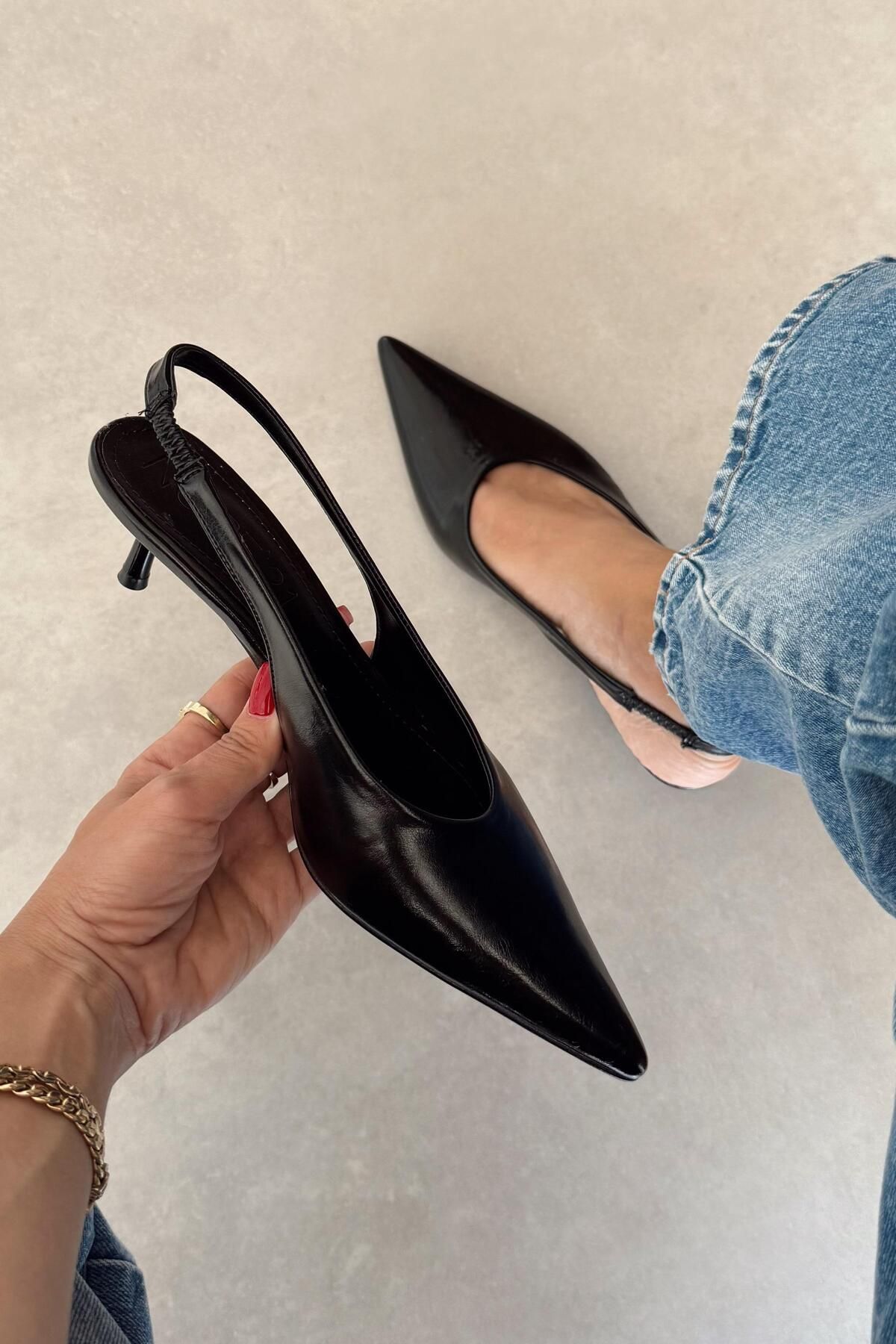 nope21shoess Monica Siyah Stiletto
