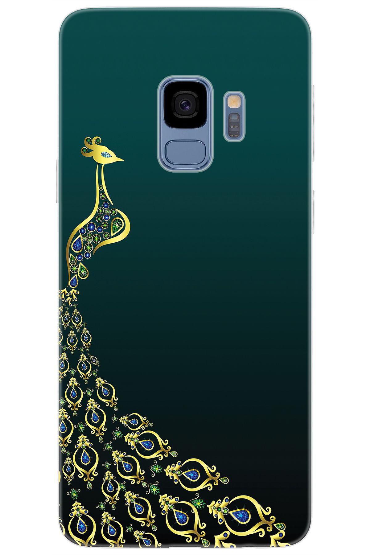 Ceppare Samsung Galaxy S9 (SM-G960F) Uyumlu Kılıf Desen Baskılı Silikon Tavus Kuşu STK:540 CP-w3EvHKe
