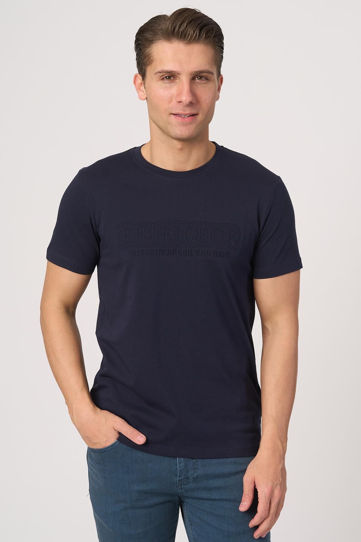 White Stone WHİTE STONE 2025-Y 3193 BİSİKLET YAKA TSHIRT LACİ