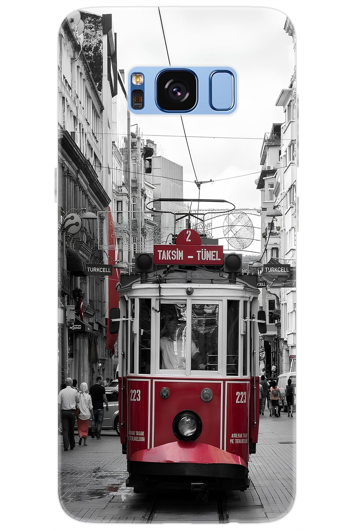 Ceppare Samsung Galaxy S8 (SM-G950F) Uyumlu Kılıf Desen Baskılı Silikon Tramvay STK:691 CP-yVYZe9L